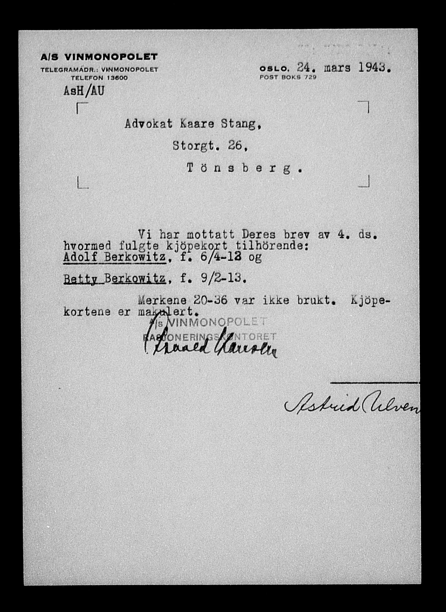 Justisdepartementet, Tilbakeføringskontoret for inndratte formuer, RA/S-1564/H/Hc/Hcd/L0991: --, 1945-1947, s. 148