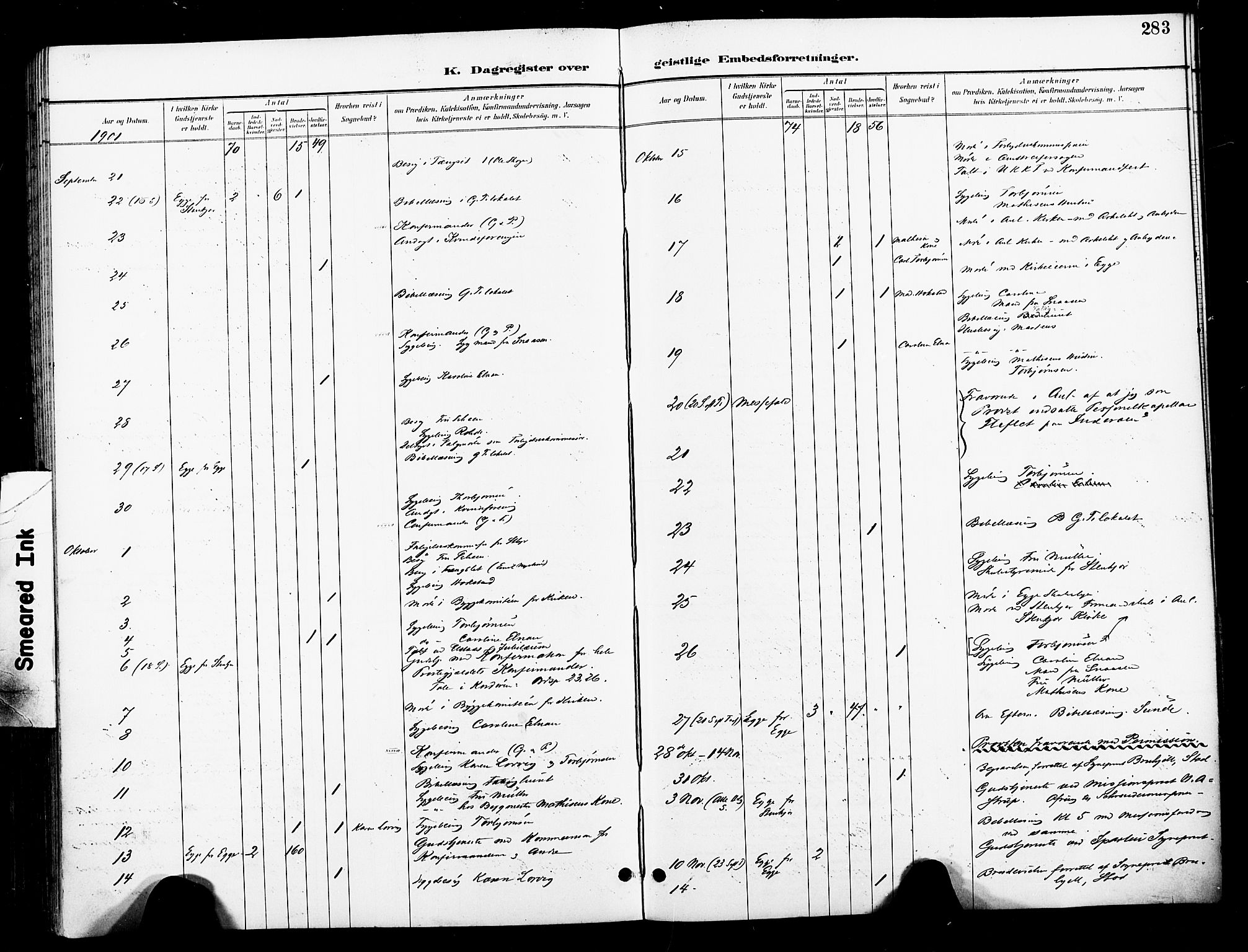 Ministerialprotokoller, klokkerbøker og fødselsregistre - Nord-Trøndelag, AV/SAT-A-1458/739/L0372: Ministerialbok nr. 739A04, 1895-1903, s. 283