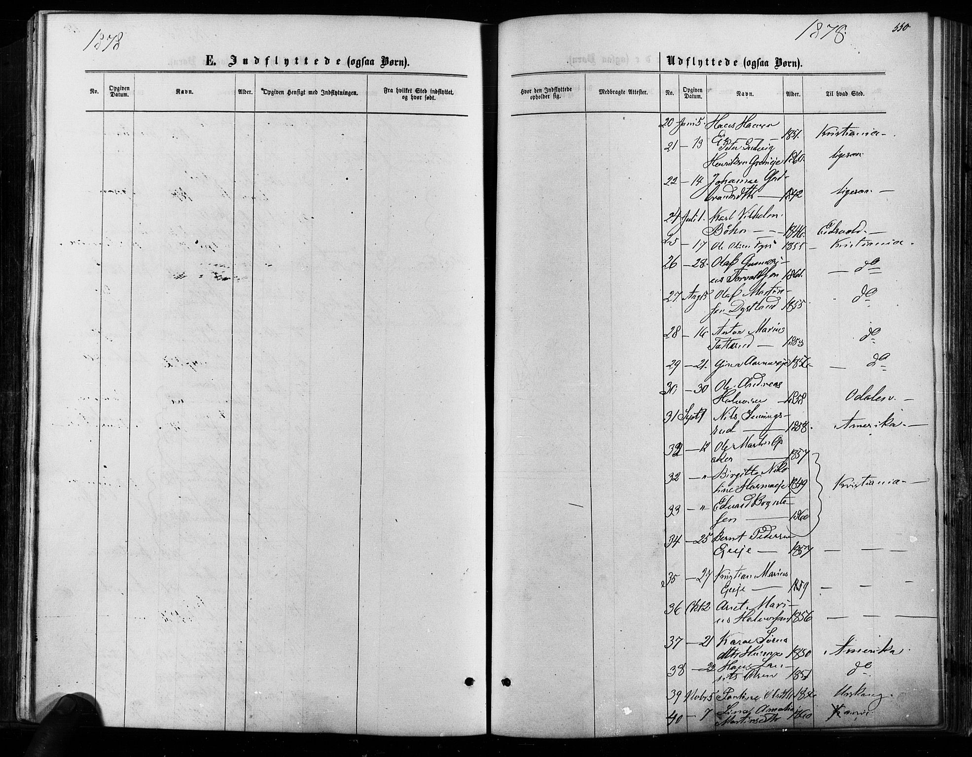 Nes prestekontor Kirkebøker, SAO/A-10410/F/Fa/L0009: Ministerialbok nr. I 9, 1875-1882, s. 550