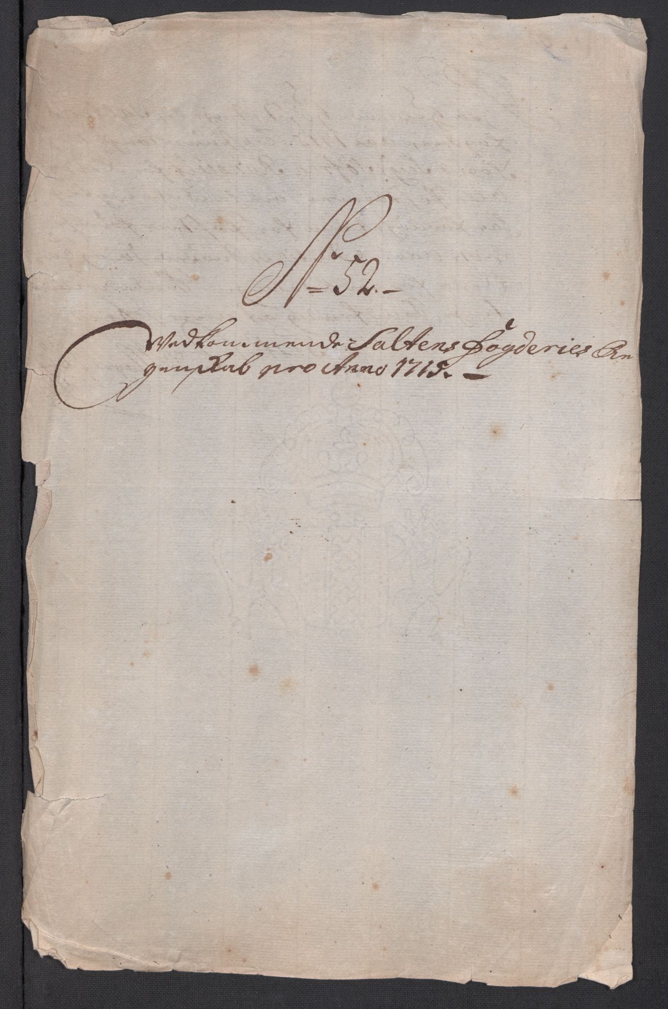 Rentekammeret inntil 1814, Reviderte regnskaper, Fogderegnskap, RA/EA-4092/R66/L4585: Fogderegnskap Salten, 1715, s. 327