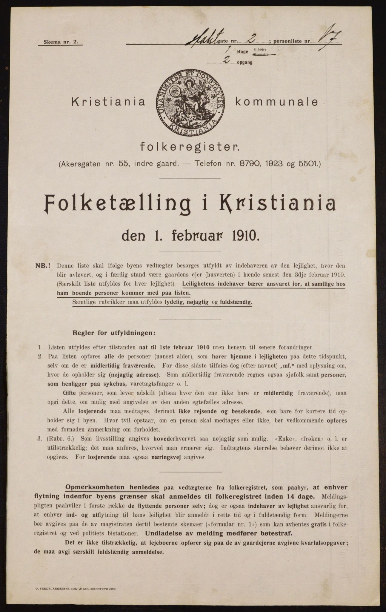 OBA, Kommunal folketelling 1.2.1910 for Kristiania, 1910, s. 40161