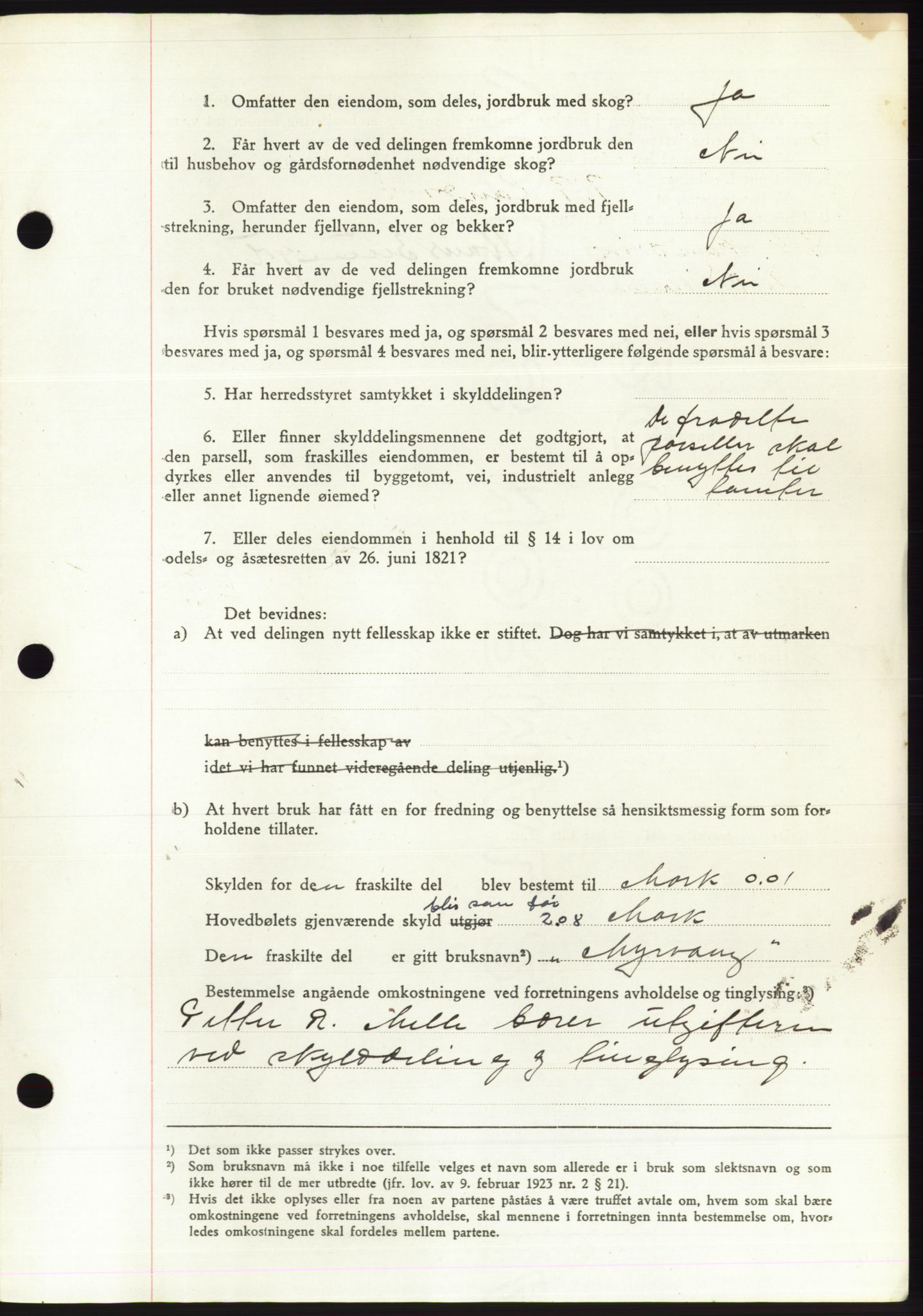 Søre Sunnmøre sorenskriveri, AV/SAT-A-4122/1/2/2C/L0075: Pantebok nr. 1A, 1943-1943, Dagboknr: 1074/1943