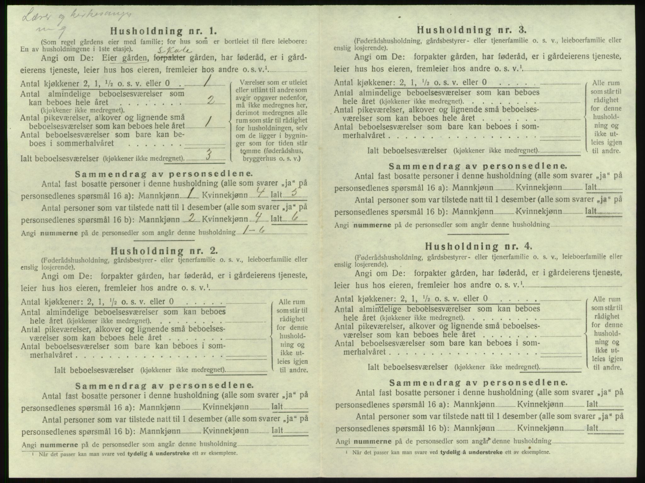 SAB, Folketelling 1920 for 1418 Balestrand herred, 1920, s. 695