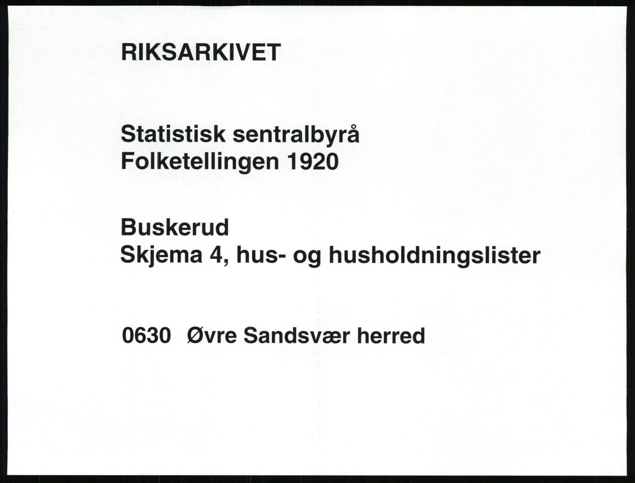 SAKO, Folketelling 1920 for 0630 Øvre Sandsvær herred, 1920, s. 36