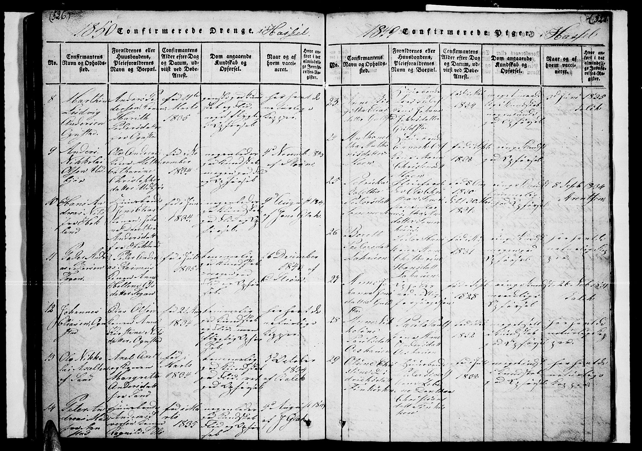Ministerialprotokoller, klokkerbøker og fødselsregistre - Nordland, AV/SAT-A-1459/888/L1263: Klokkerbok nr. 888C02 /1, 1820-1850, s. 526-527