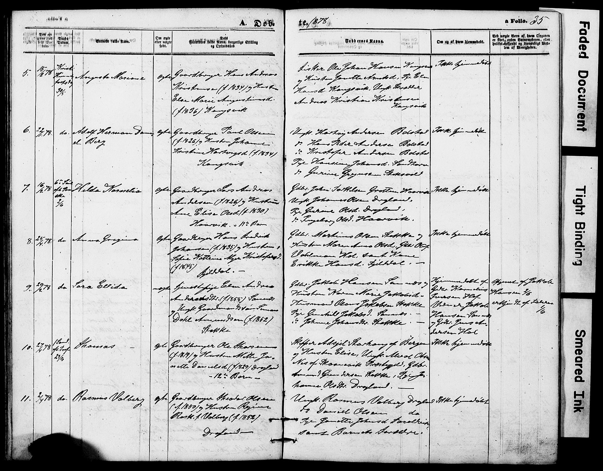 Ministerialprotokoller, klokkerbøker og fødselsregistre - Nordland, SAT/A-1459/865/L0930: Klokkerbok nr. 865C02, 1866-1884, s. 35