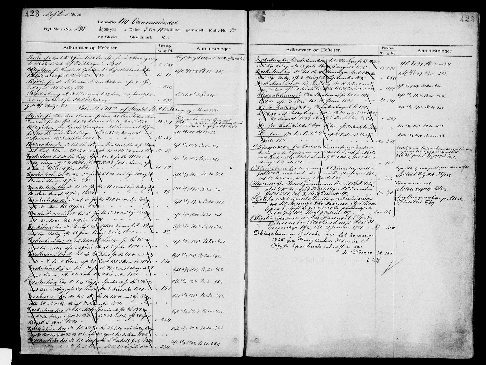 Moss sorenskriveri, SAO/A-10168: Panteregister nr. IV 3b, 1769-1926, s. 423
