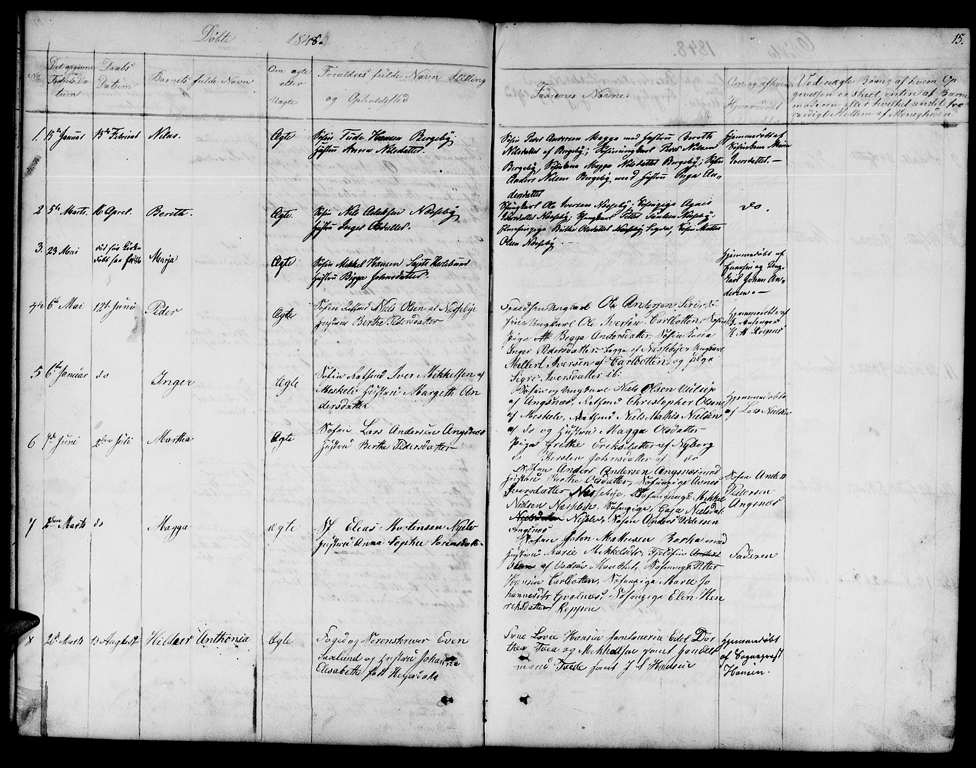 Nesseby sokneprestkontor, AV/SATØ-S-1330/H/Hb/L0001klokker: Klokkerbok nr. 1, 1844-1861, s. 15
