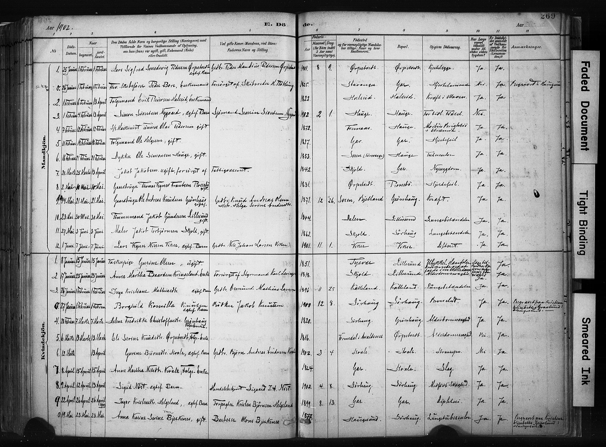 Haugesund sokneprestkontor, SAST/A -101863/H/Ha/Haa/L0004: Ministerialbok nr. A 4, 1886-1908, s. 269