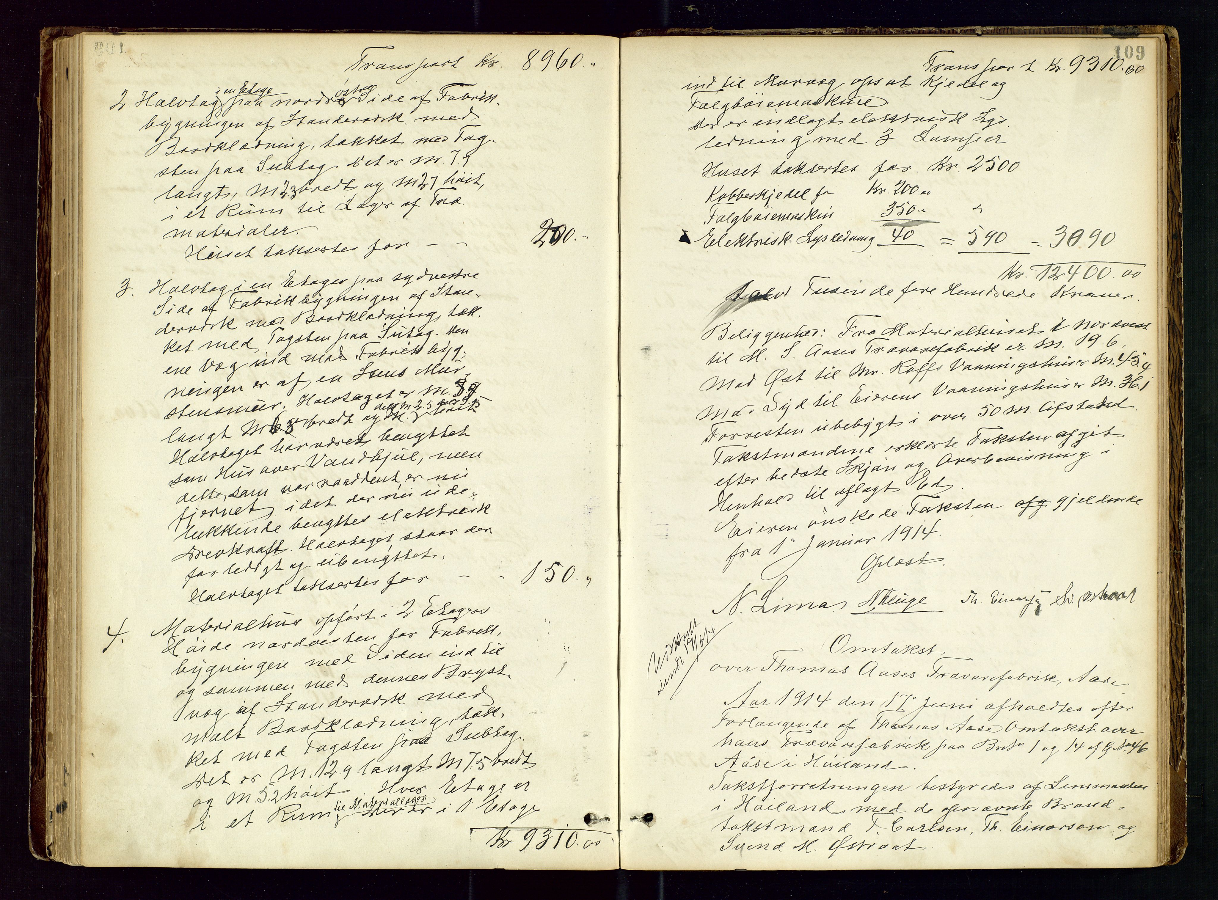 Høyland/Sandnes lensmannskontor, SAST/A-100166/Goa/L0002: "Brandtaxtprotokol for Landafdelingen i Høiland", 1880-1917, s. 108b-109a