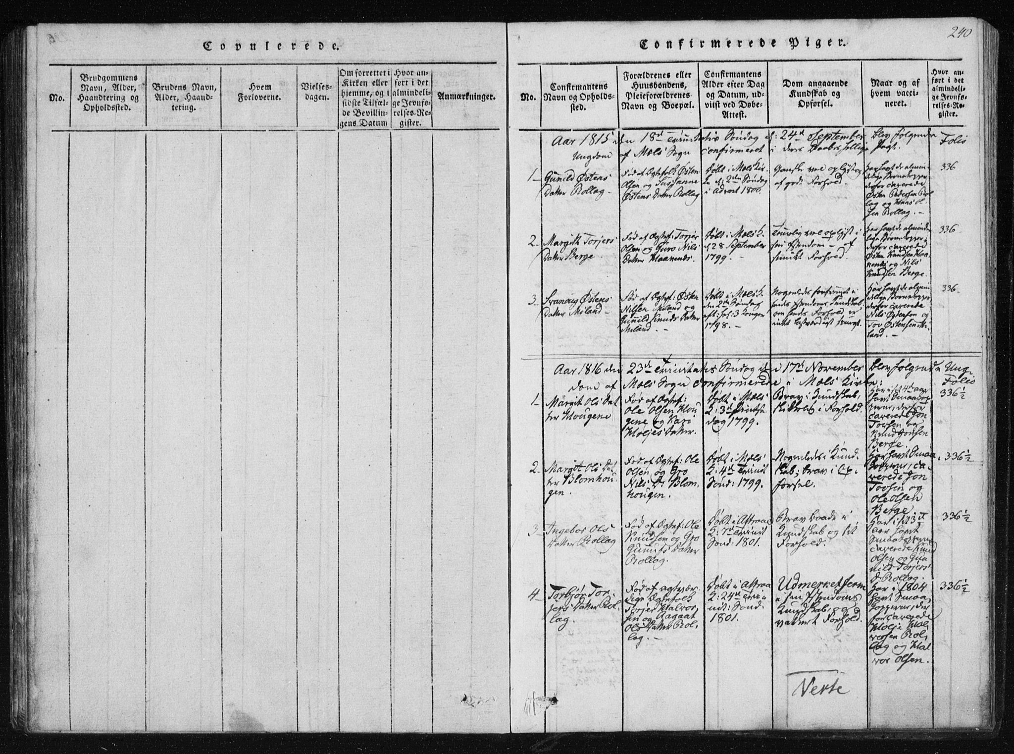 Tinn kirkebøker, AV/SAKO-A-308/F/Fb/L0001: Ministerialbok nr. II 1, 1815-1843, s. 240