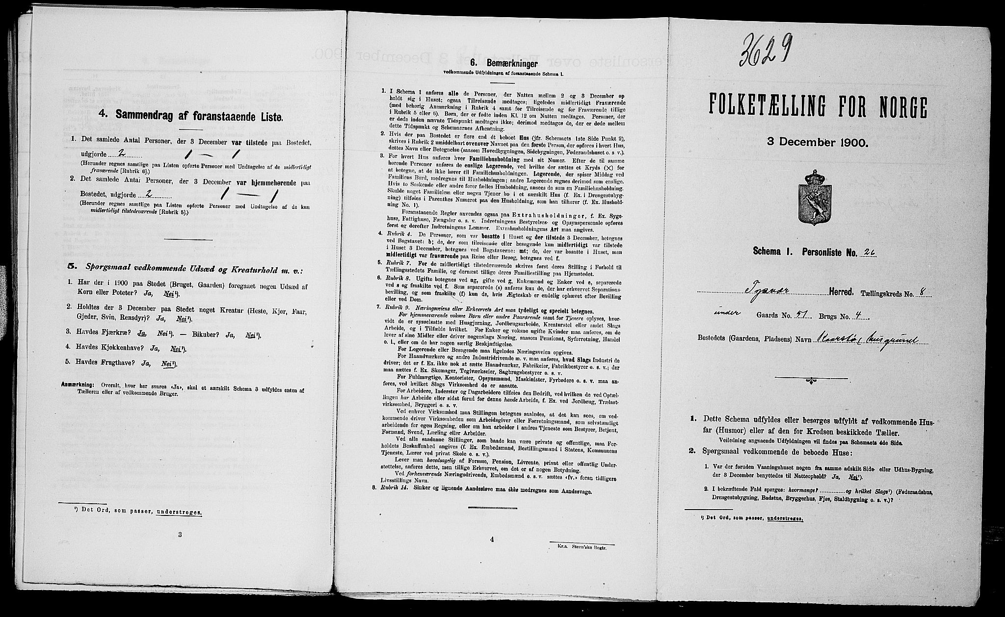 SAST, Folketelling 1900 for 1146 Tysvær herred, 1900, s. 608