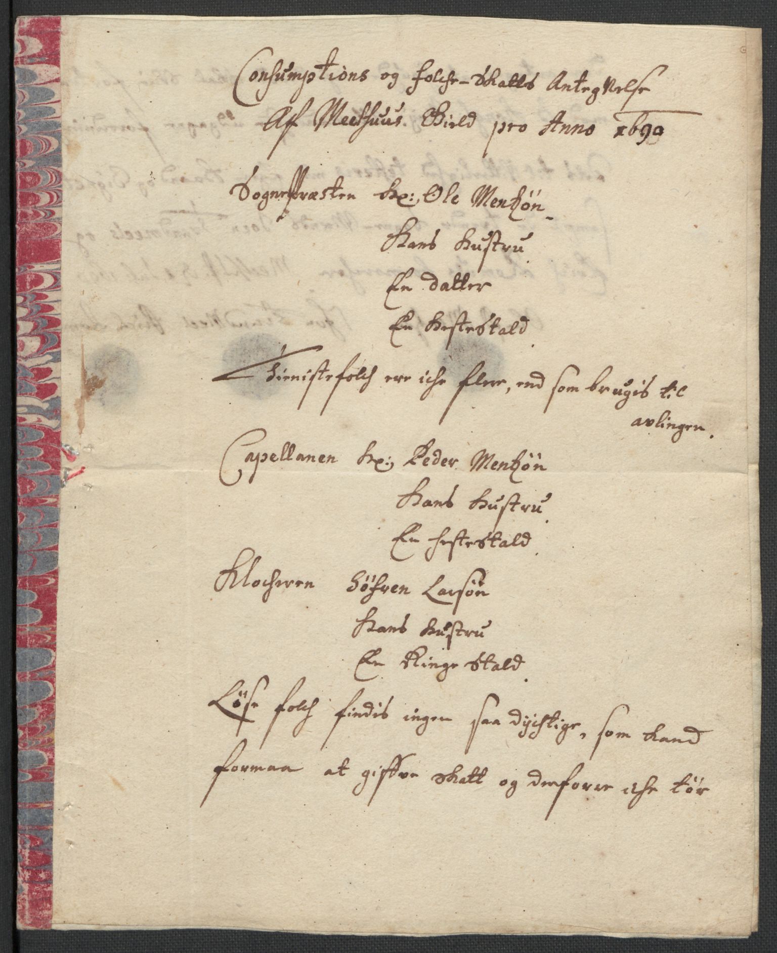 Rentekammeret inntil 1814, Reviderte regnskaper, Fogderegnskap, RA/EA-4092/R59/L3940: Fogderegnskap Gauldal, 1689-1690, s. 294