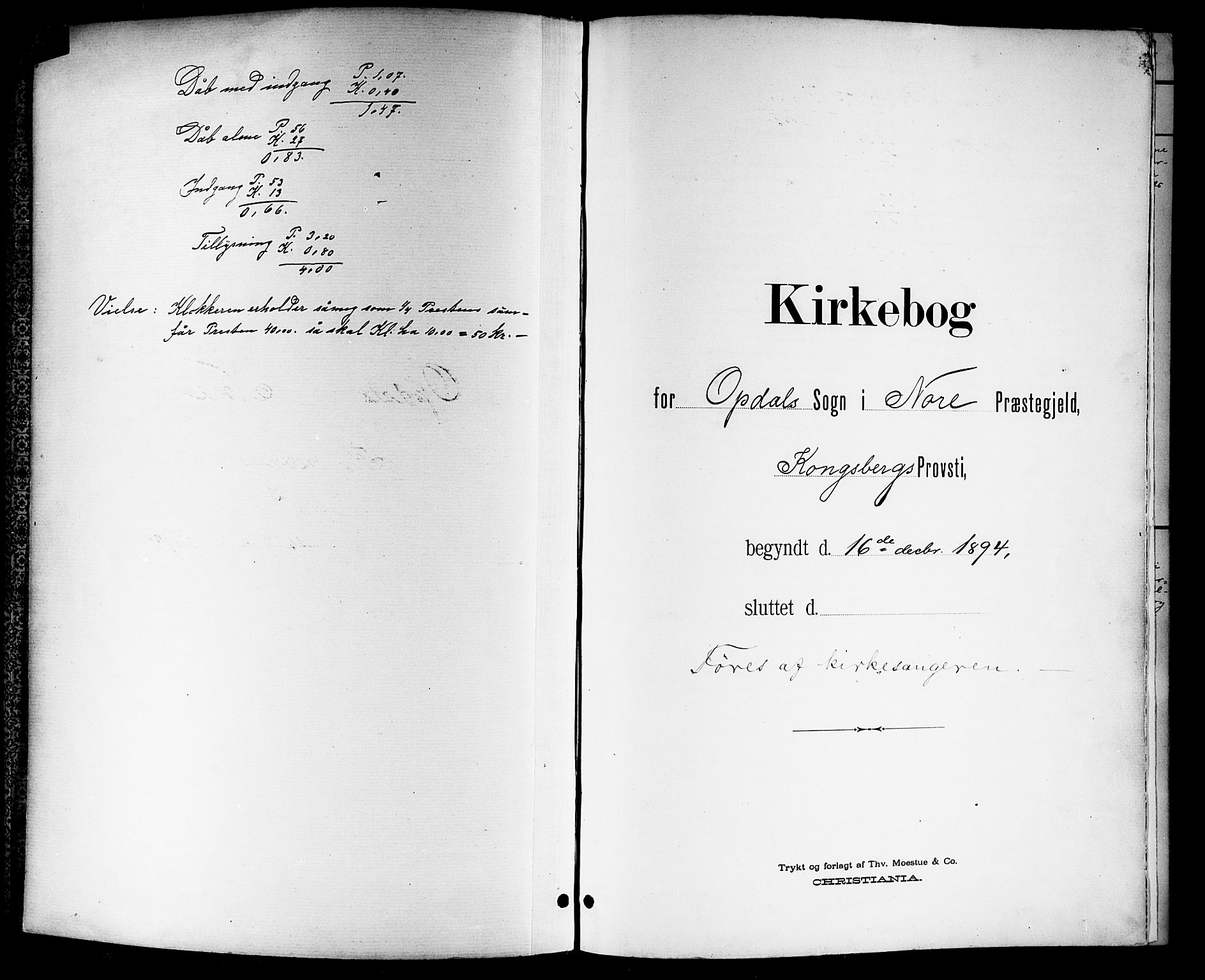 Nore kirkebøker, AV/SAKO-A-238/G/Gb/L0003: Klokkerbok nr. II 3, 1894-1923