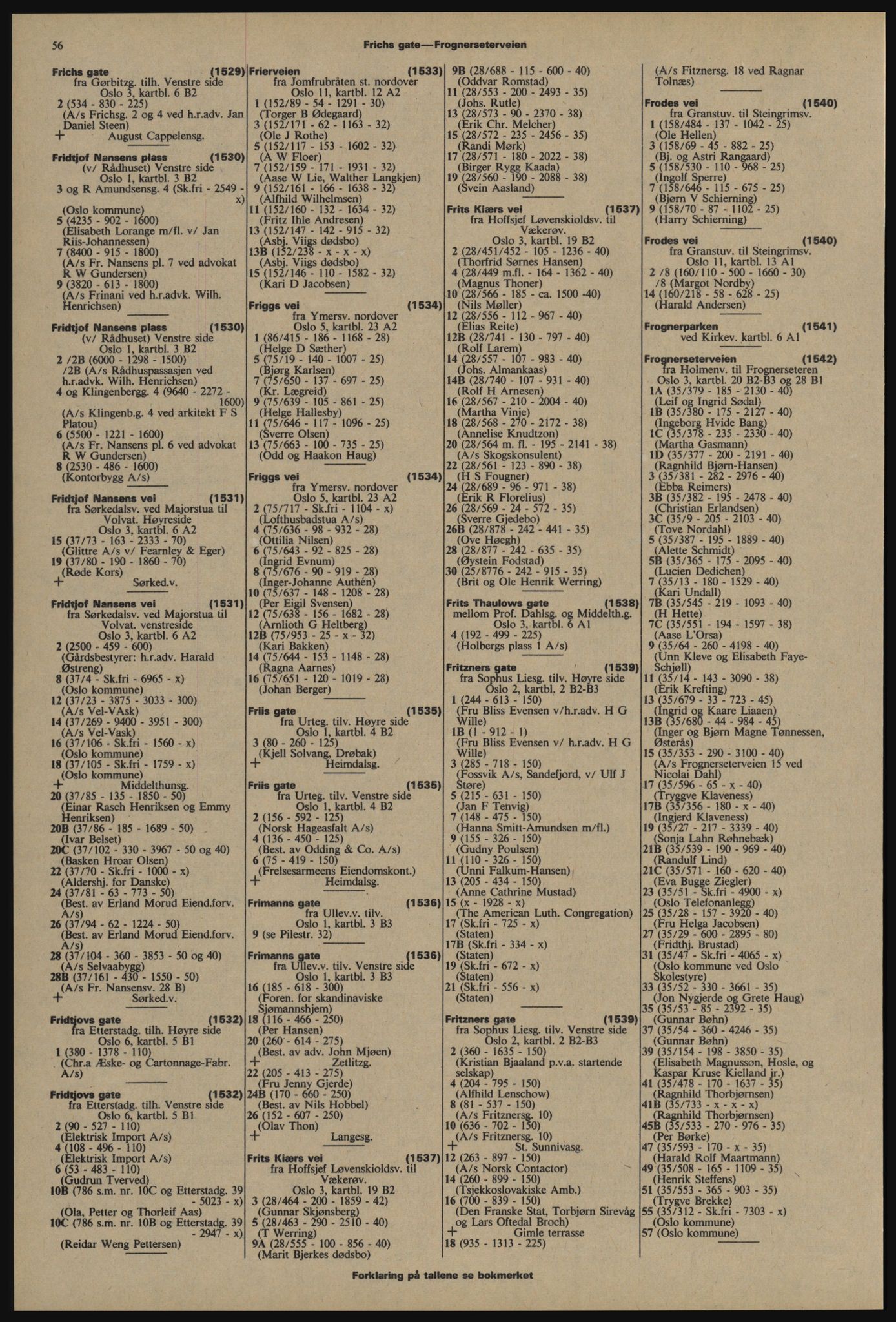 Kristiania/Oslo adressebok, PUBL/-, 1976-1977, s. 56