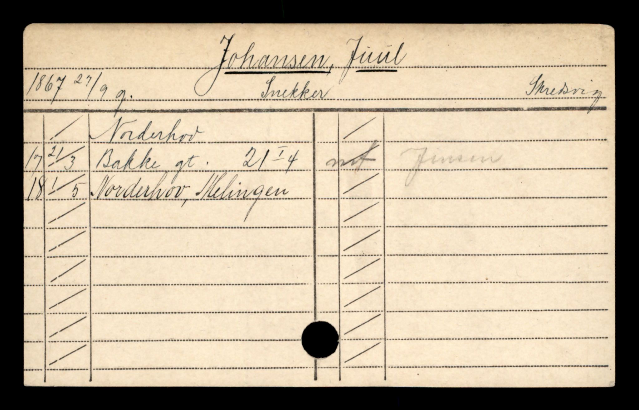 Oslo folkeregister, Registerkort, AV/SAO-A-11715/D/Da/L0043: Menn: Johansen Juul - Johansen Ola, 1906-1919