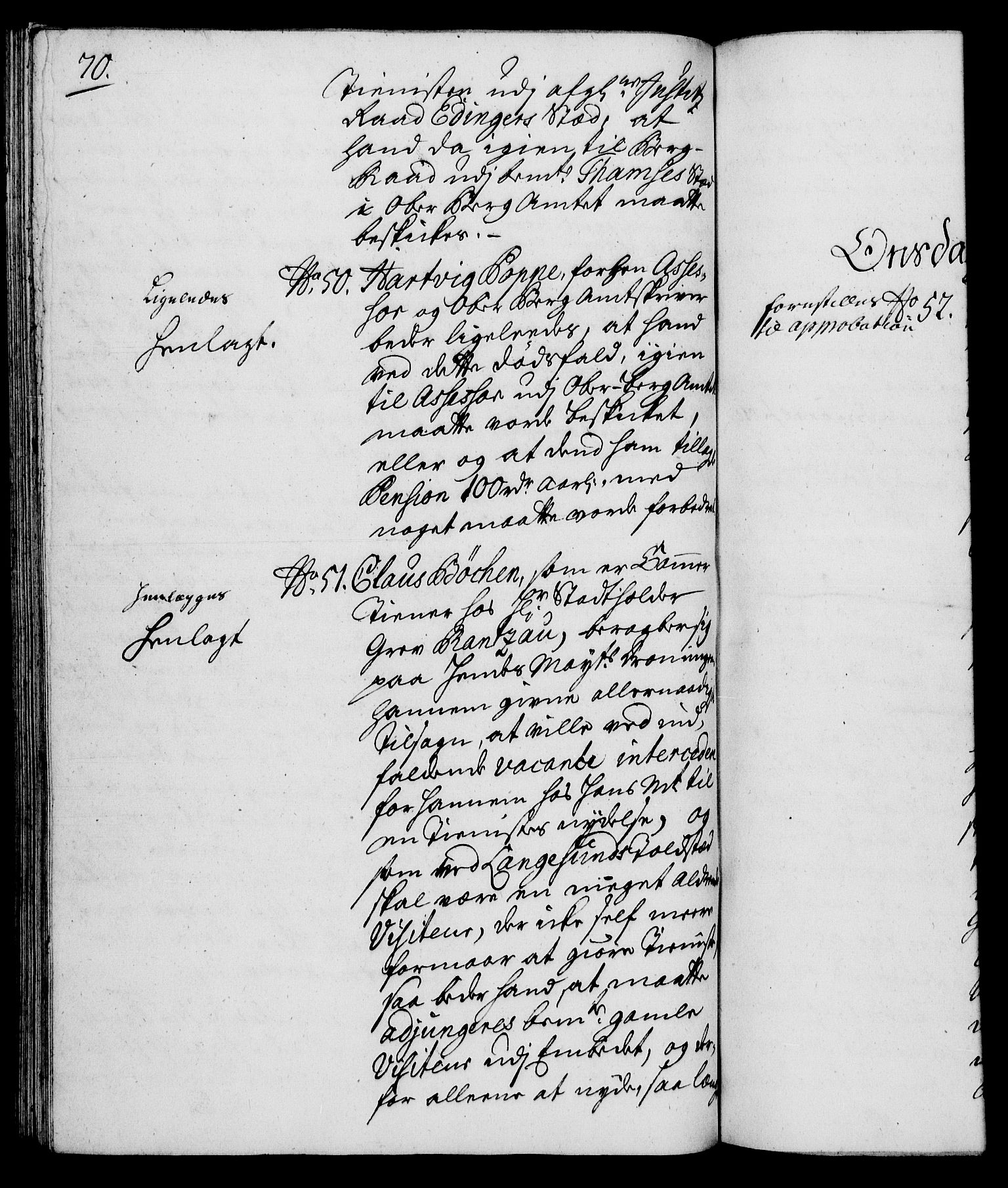 Rentekammeret, Kammerkanselliet, RA/EA-3111/G/Gh/Gha/L0020: Norsk ekstraktmemorialprotokoll (merket RK 53.65), 1738-1739, s. 70