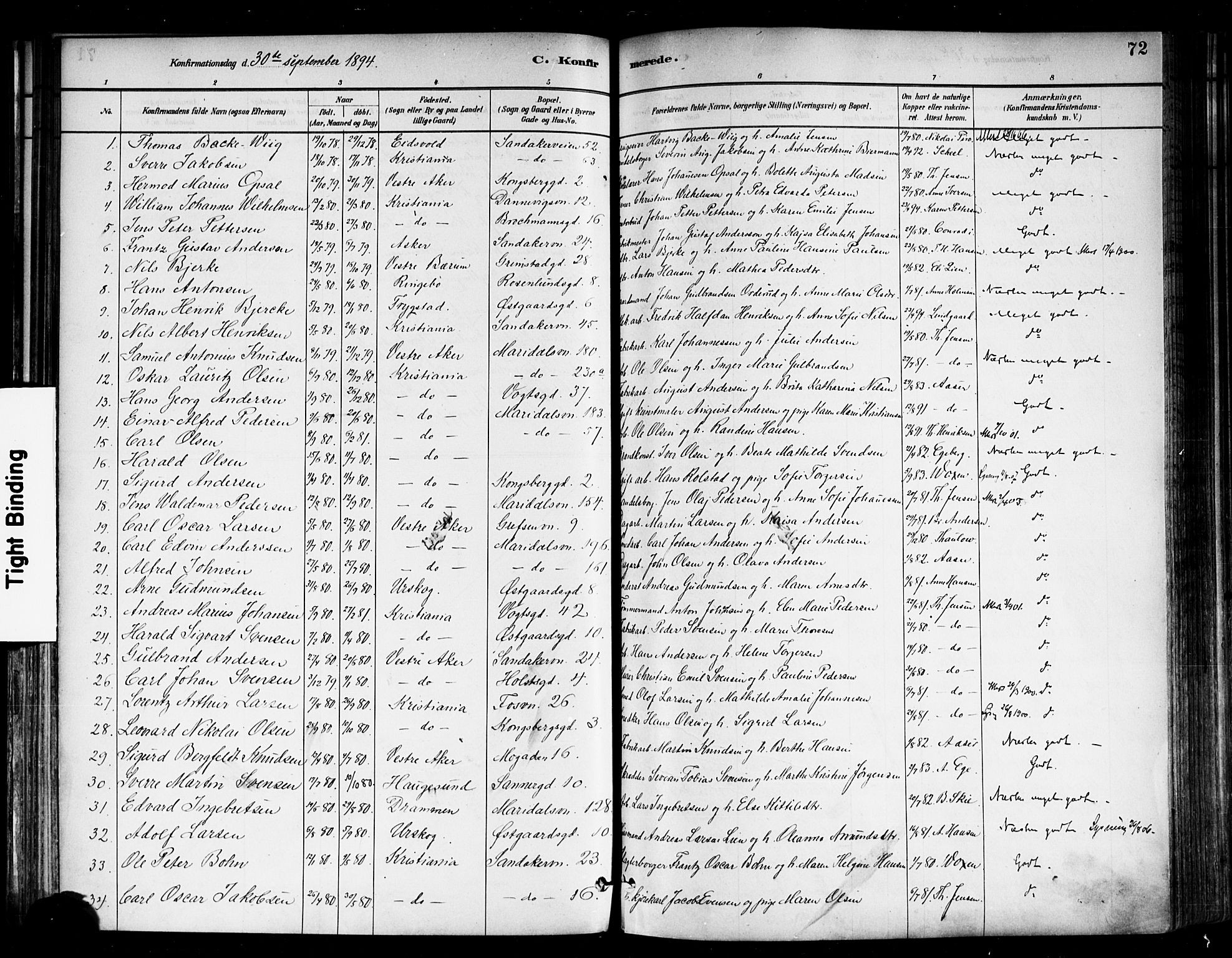 Sagene prestekontor Kirkebøker, AV/SAO-A-10796/F/L0002: Ministerialbok nr. 2, 1880-1897, s. 72