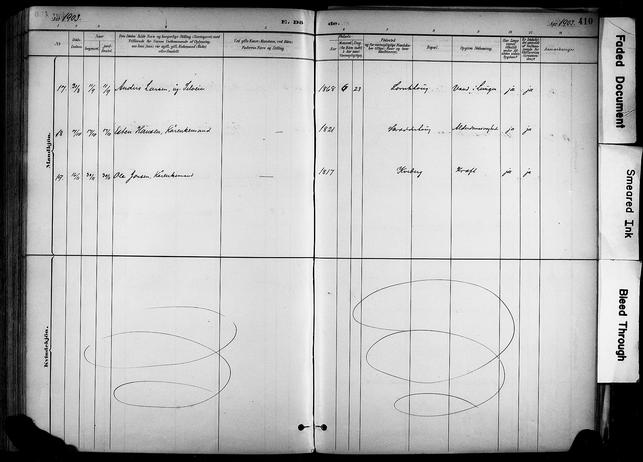 Alvdal prestekontor, SAH/PREST-060/H/Ha/Haa/L0002: Ministerialbok nr. 2, 1883-1906, s. 410