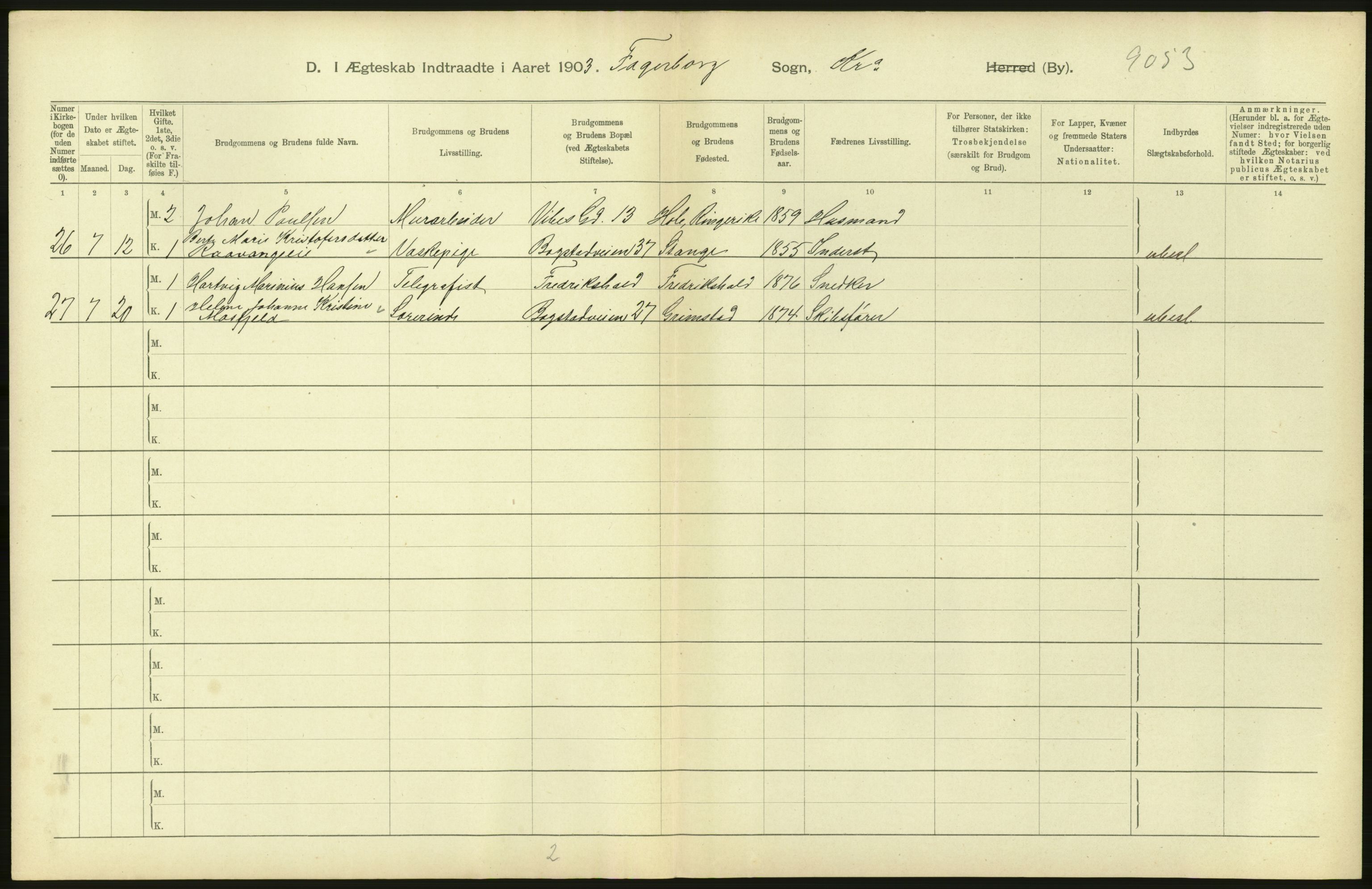 Statistisk sentralbyrå, Sosiodemografiske emner, Befolkning, AV/RA-S-2228/D/Df/Dfa/Dfaa/L0004: Kristiania: Gifte, døde, 1903, s. 722