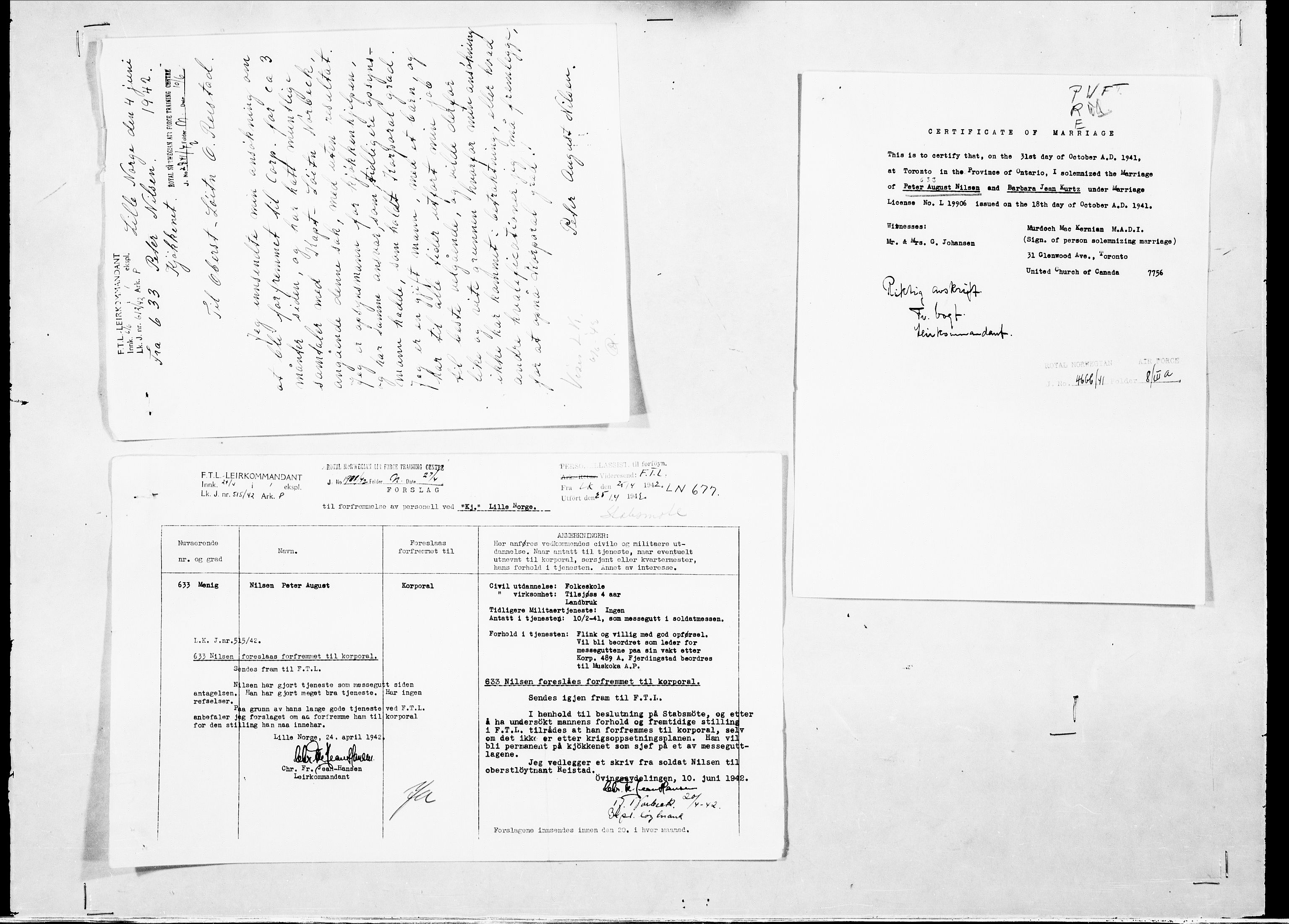 Forsvaret, Flyvåpnenes treningsleir 1940-1945, RA/RAFA-3974/V/L0047: Ekspedisjonskontoret.
Personellsaker N - Ø., 1940-1945