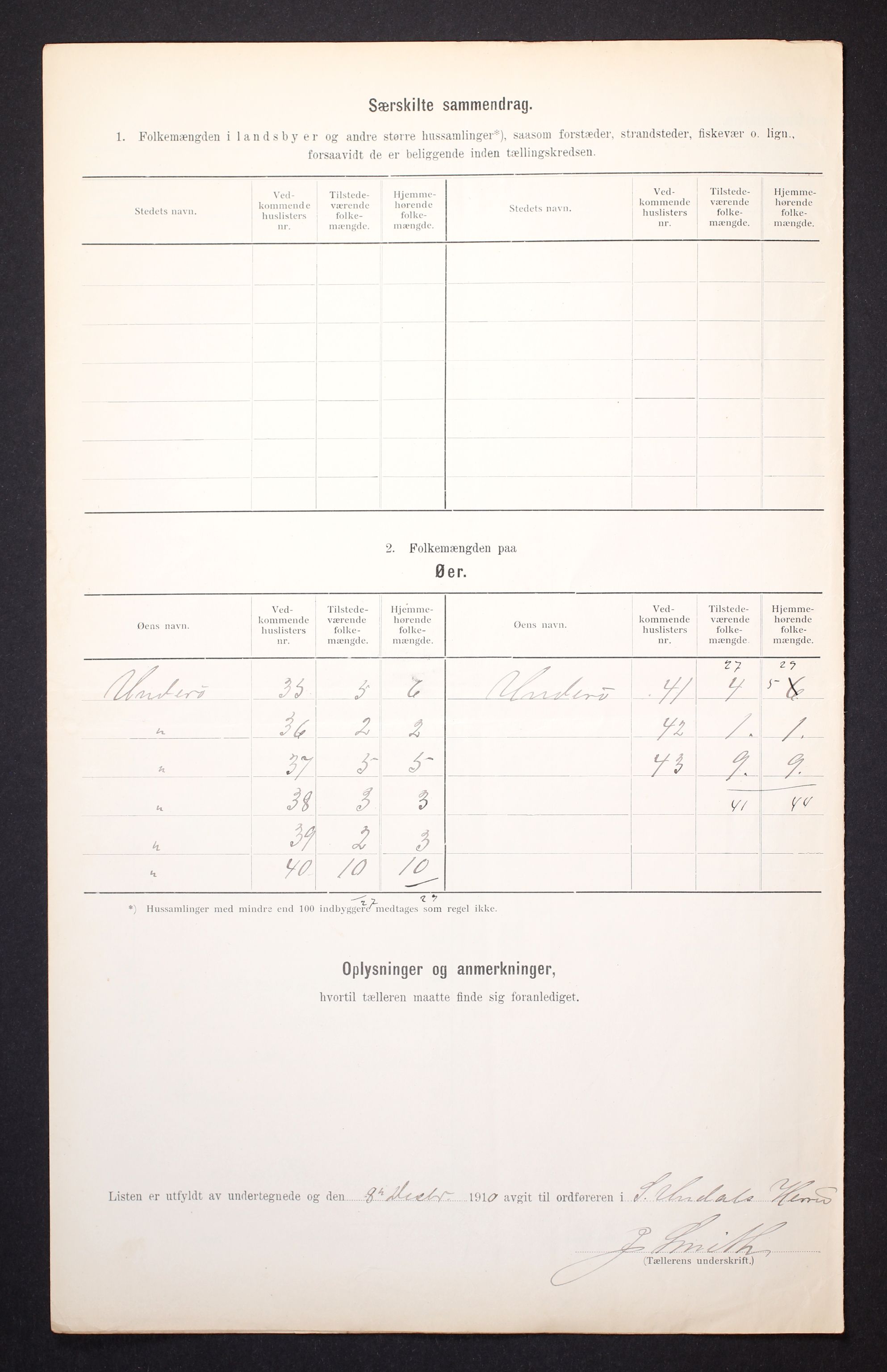 RA, Folketelling 1910 for 1029 Sør-Audnedal herred, 1910, s. 9