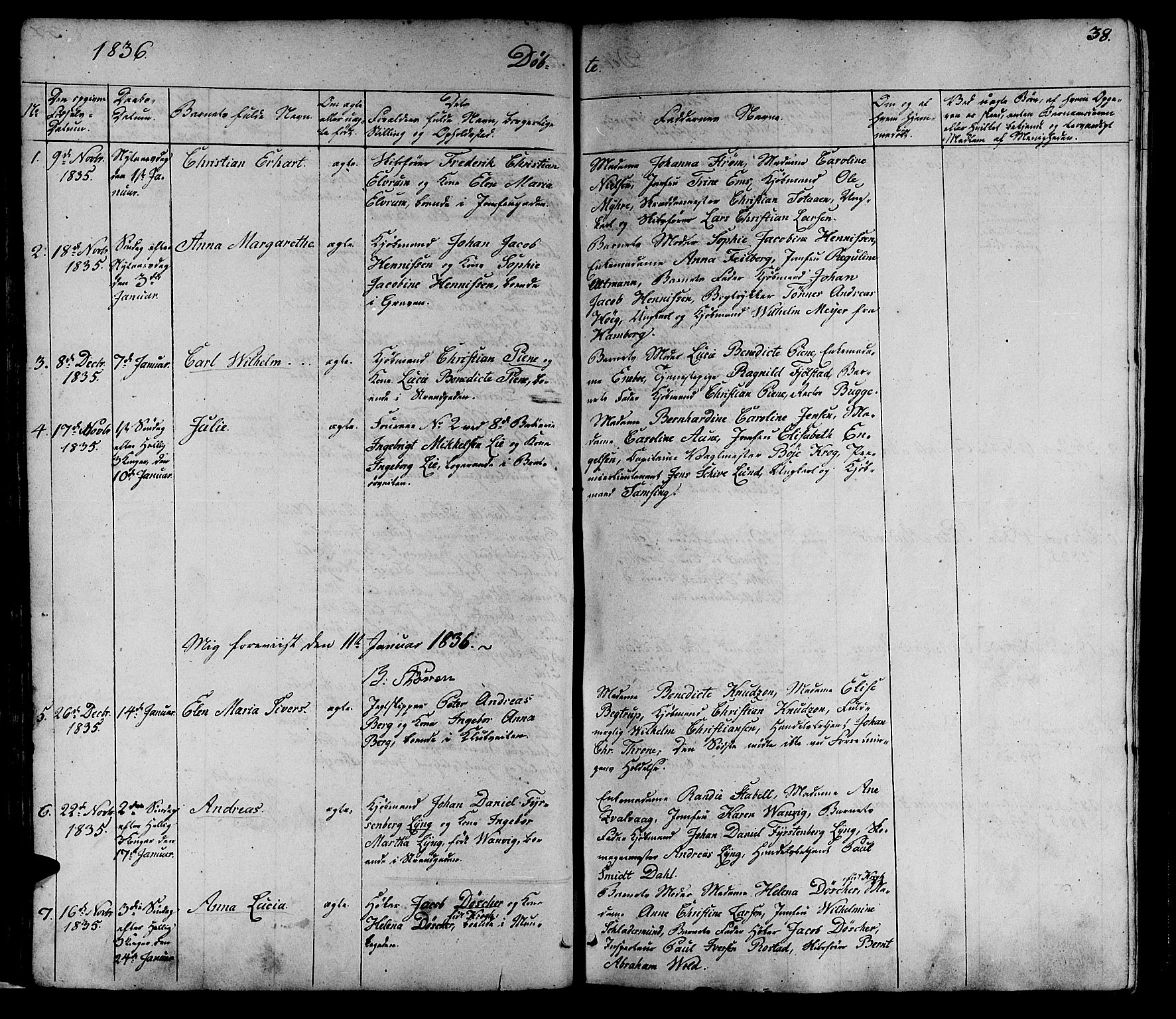 Ministerialprotokoller, klokkerbøker og fødselsregistre - Sør-Trøndelag, SAT/A-1456/602/L0136: Klokkerbok nr. 602C04, 1833-1845, s. 38