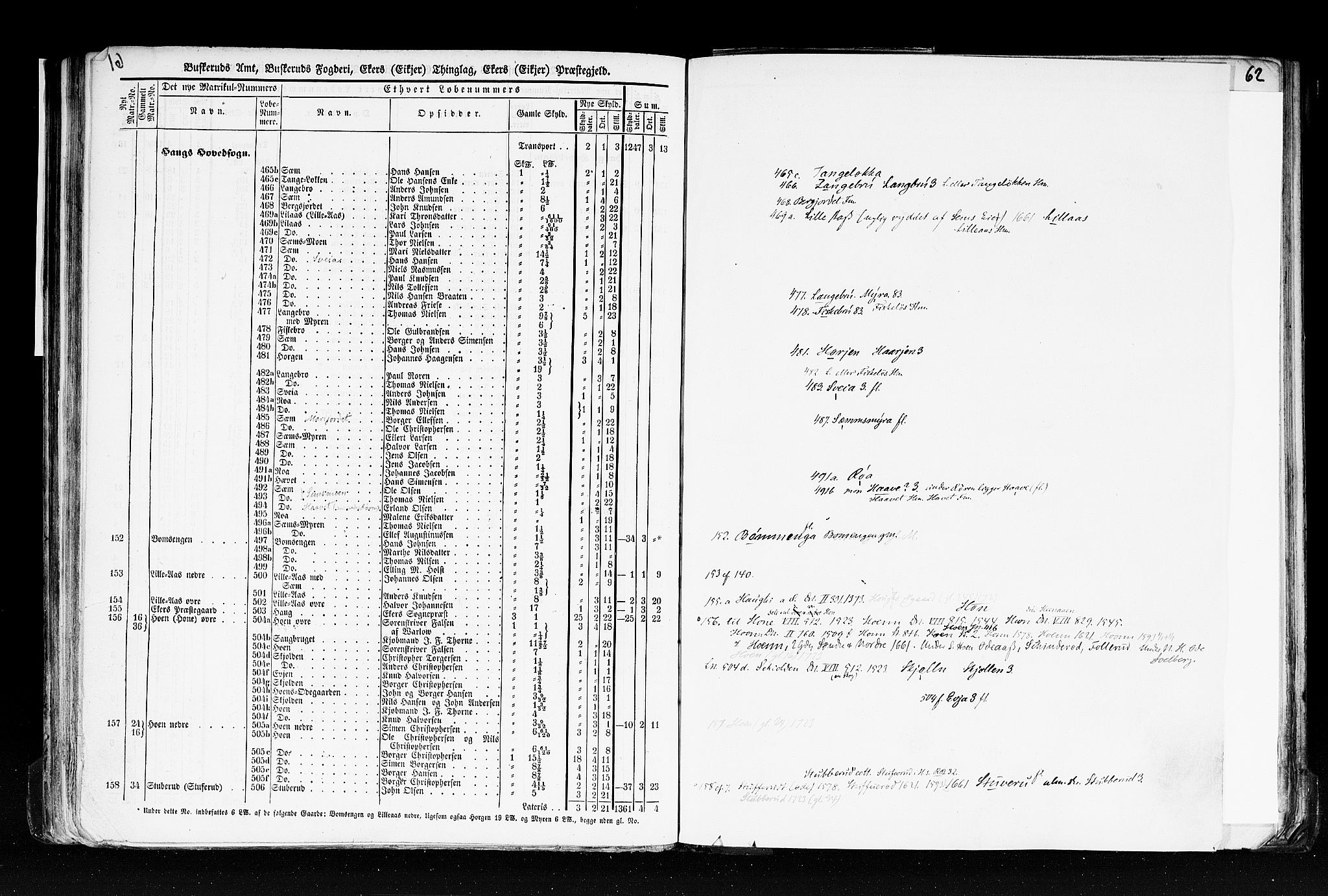 Rygh, AV/RA-PA-0034/F/Fb/L0005: Matrikkelen for 1838 - Buskerud amt (Buskerud fylke), 1838, s. 61b