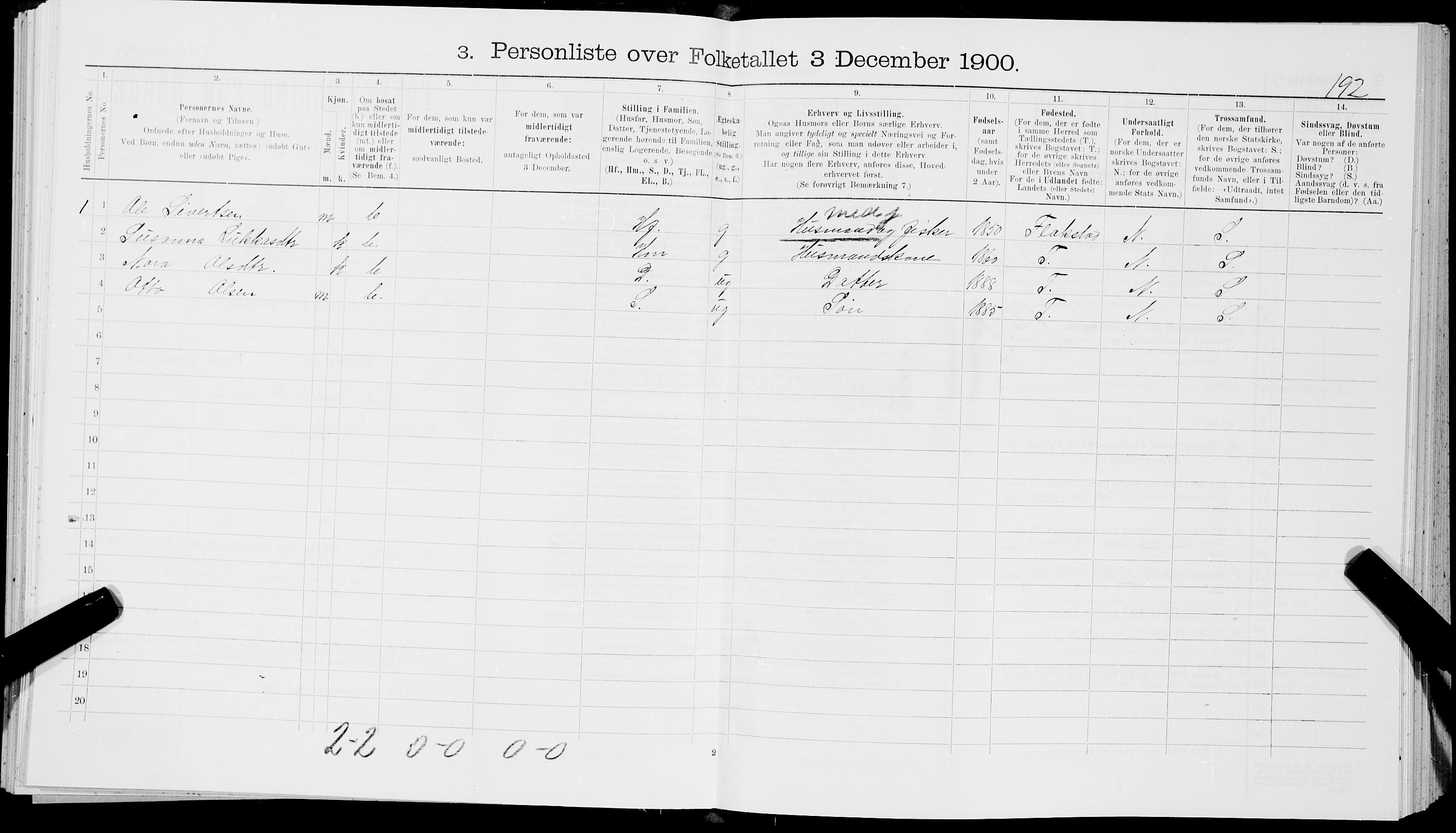 SAT, Folketelling 1900 for 1860 Buksnes herred, 1900, s. 659