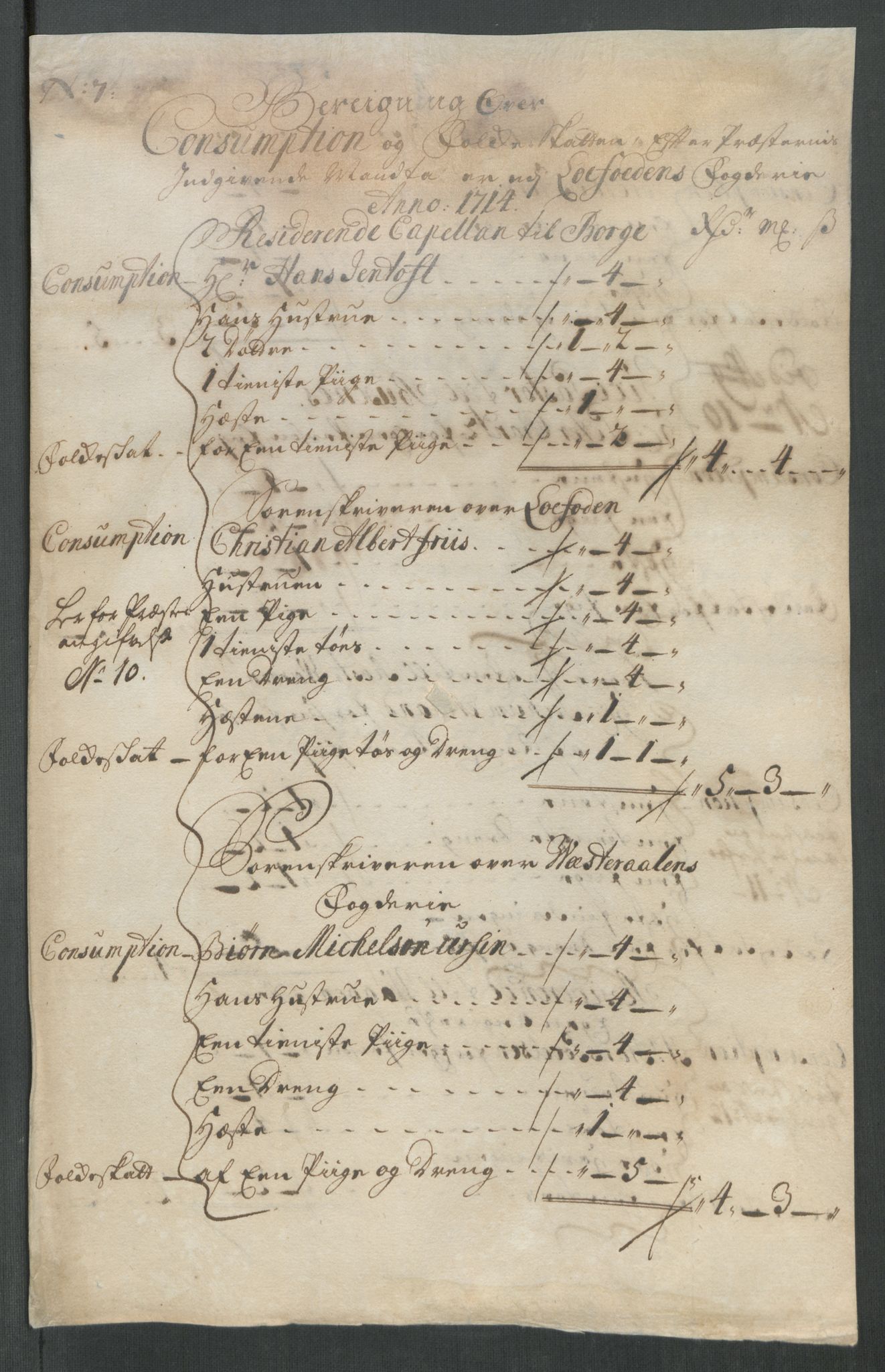 Rentekammeret inntil 1814, Reviderte regnskaper, Fogderegnskap, AV/RA-EA-4092/R67/L4680: Fogderegnskap Vesterålen, Andenes og Lofoten, 1714, s. 85