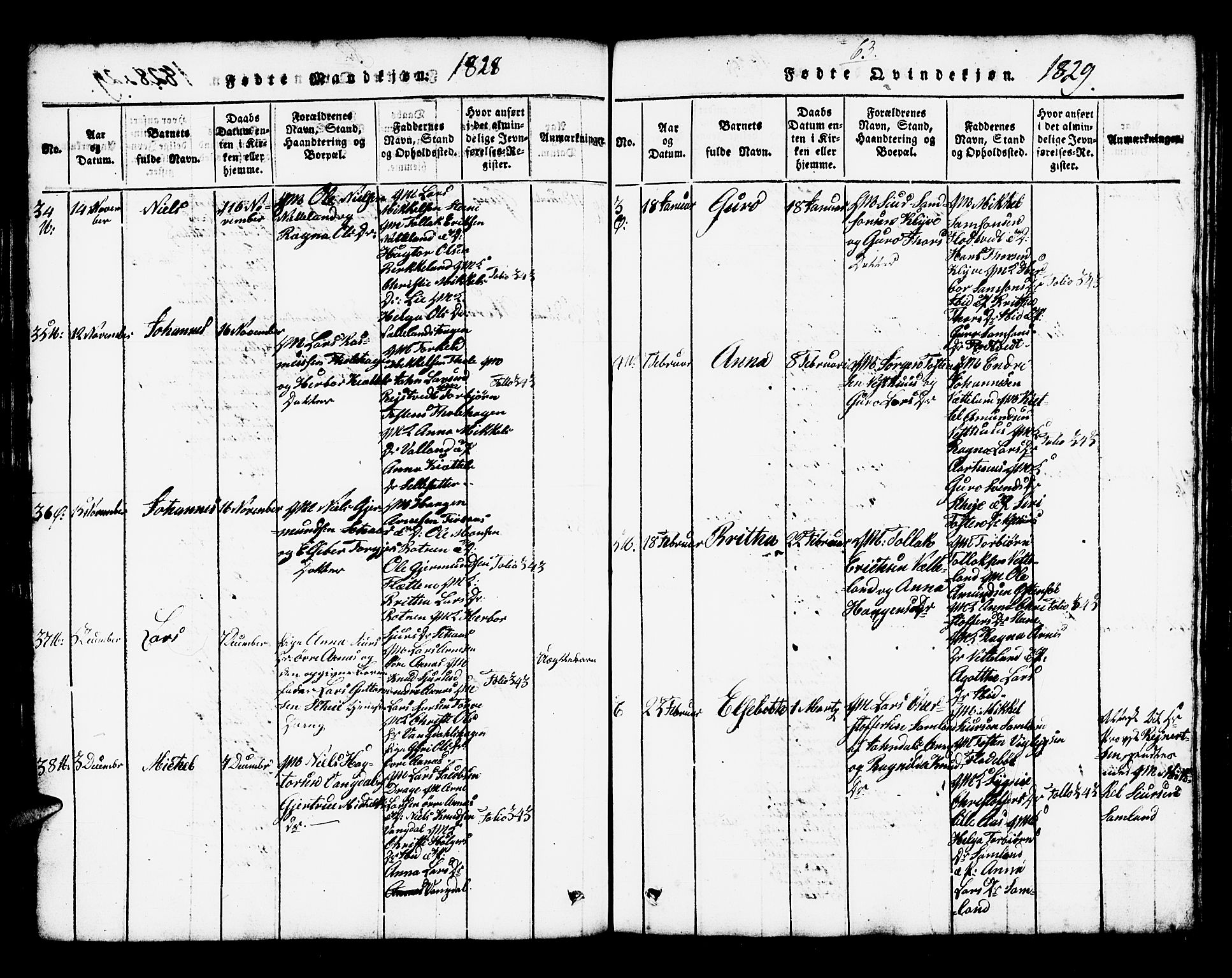 Kvam sokneprestembete, AV/SAB-A-76201/H/Haa: Ministerialbok nr. A 6, 1818-1832, s. 63