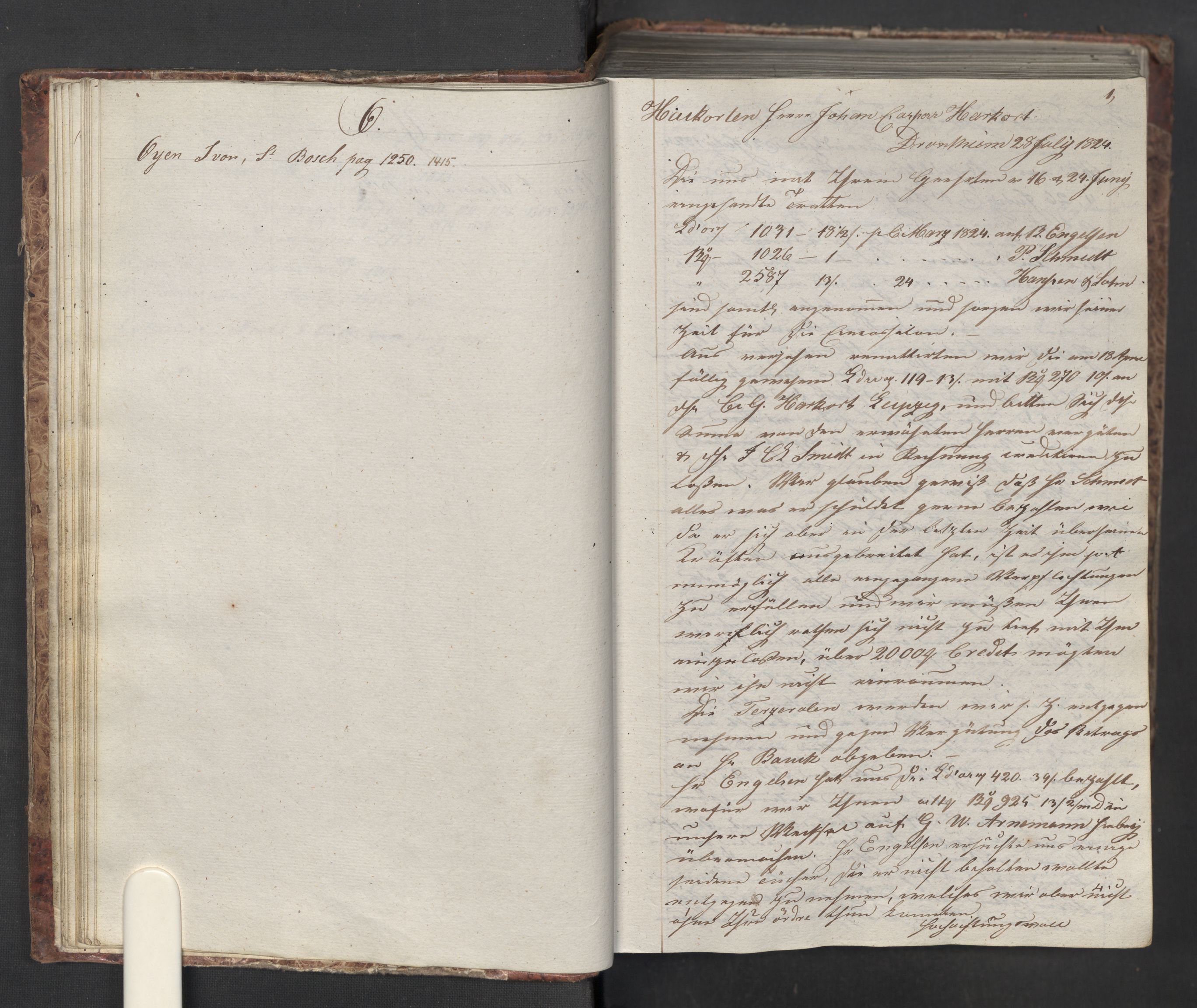 Hoë, Herman & Co, SAT/PA-0280/11/L0015: Kopibok, utenriks, 1824-1827, s. 1