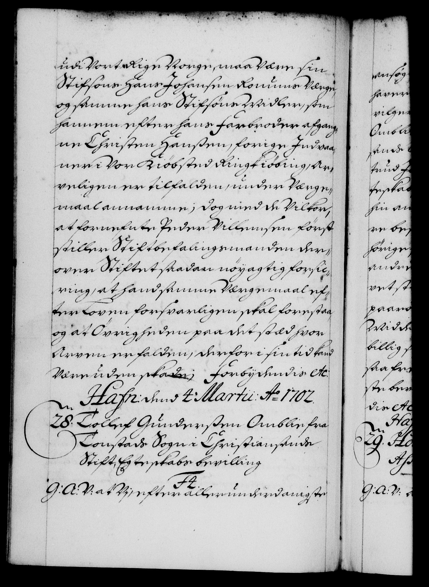 Danske Kanselli 1572-1799, AV/RA-EA-3023/F/Fc/Fca/Fcaa/L0018: Norske registre, 1699-1703, s. 305b