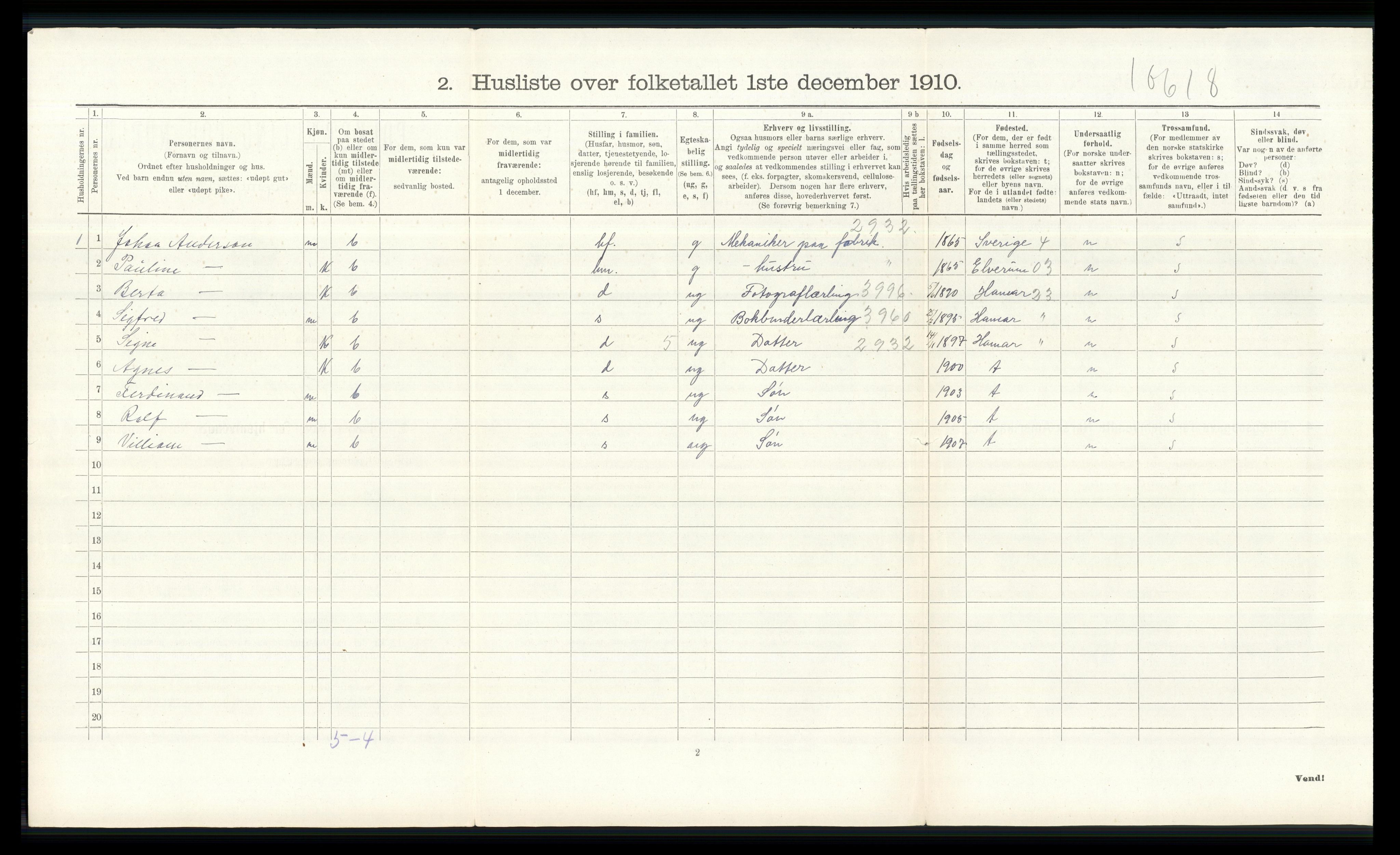 RA, Folketelling 1910 for 0414 Vang herred, 1910, s. 438