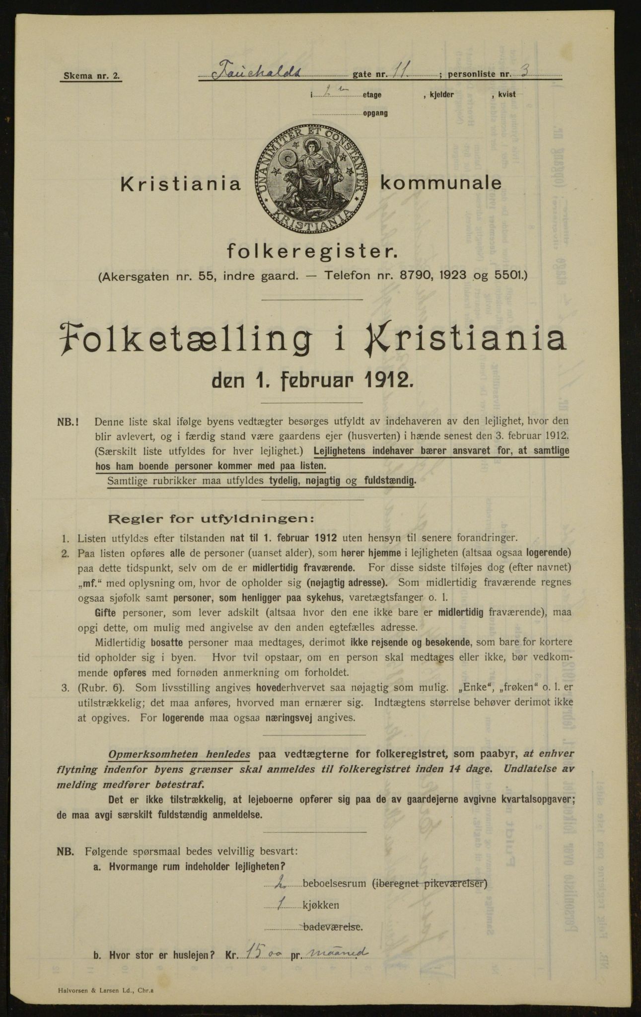 OBA, Kommunal folketelling 1.2.1912 for Kristiania, 1912, s. 23933