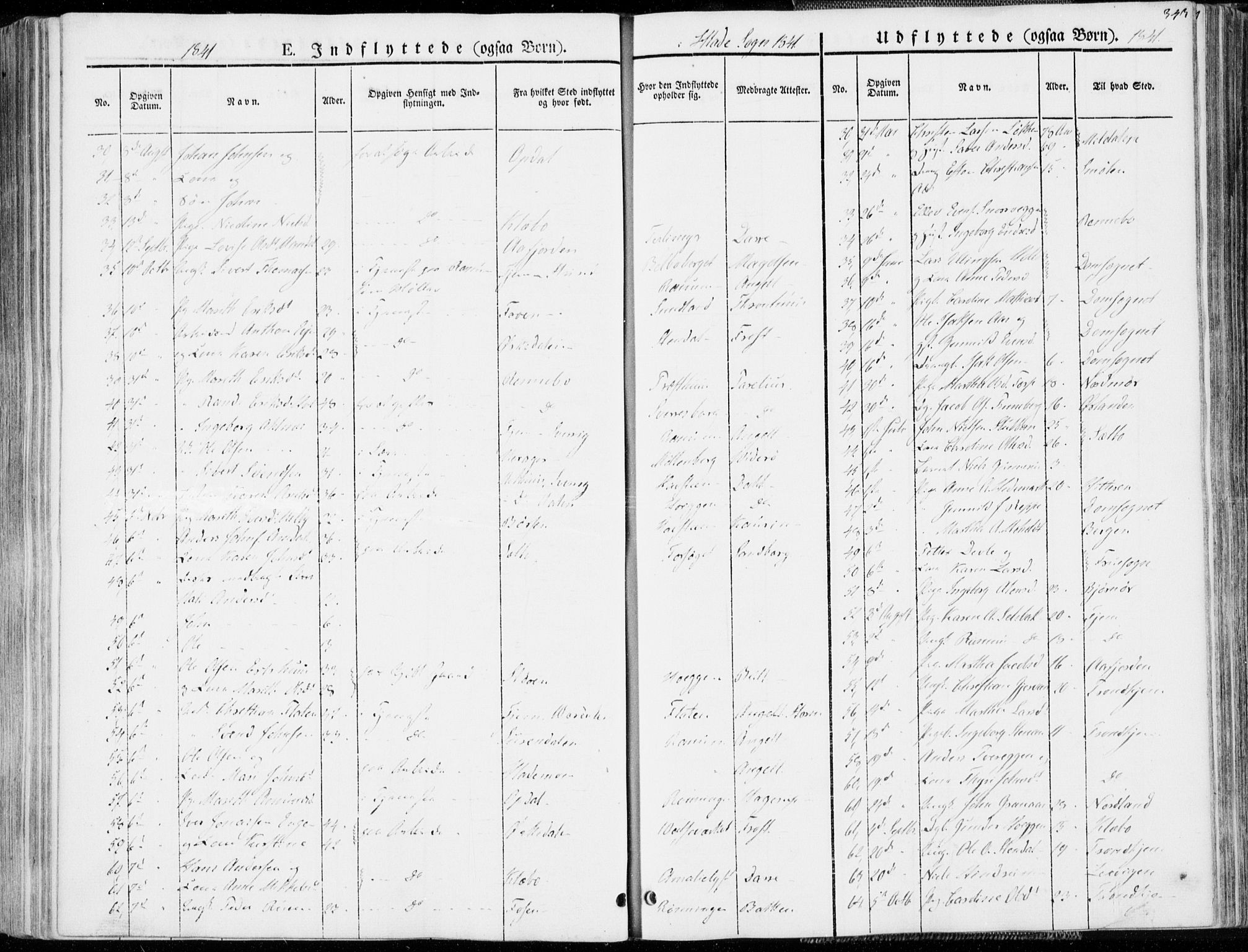 Ministerialprotokoller, klokkerbøker og fødselsregistre - Sør-Trøndelag, SAT/A-1456/606/L0290: Ministerialbok nr. 606A05, 1841-1847, s. 343