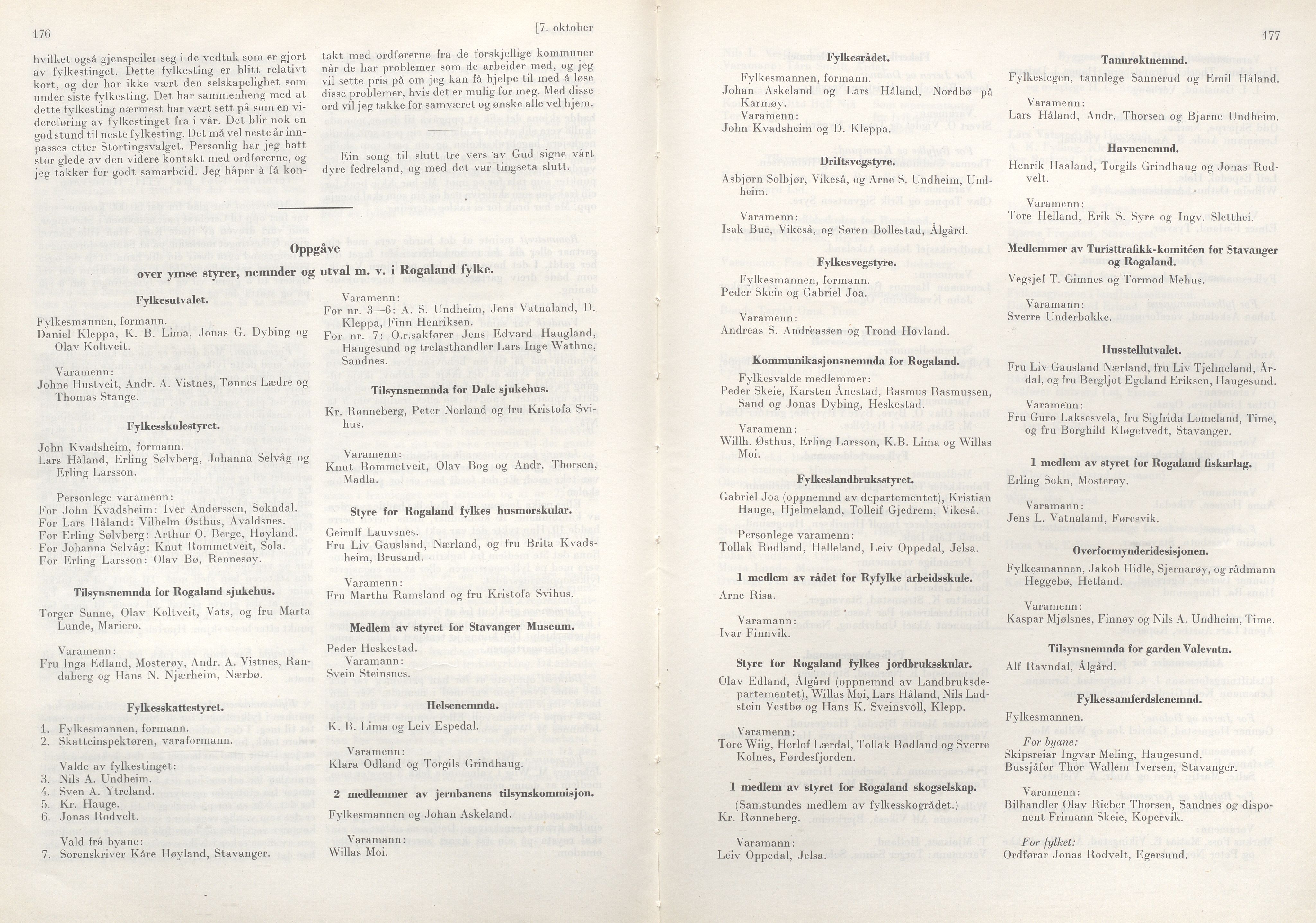Rogaland fylkeskommune - Fylkesrådmannen , IKAR/A-900/A/Aa/Aaa/L0080: Møtebok , 1960, s. 176-177