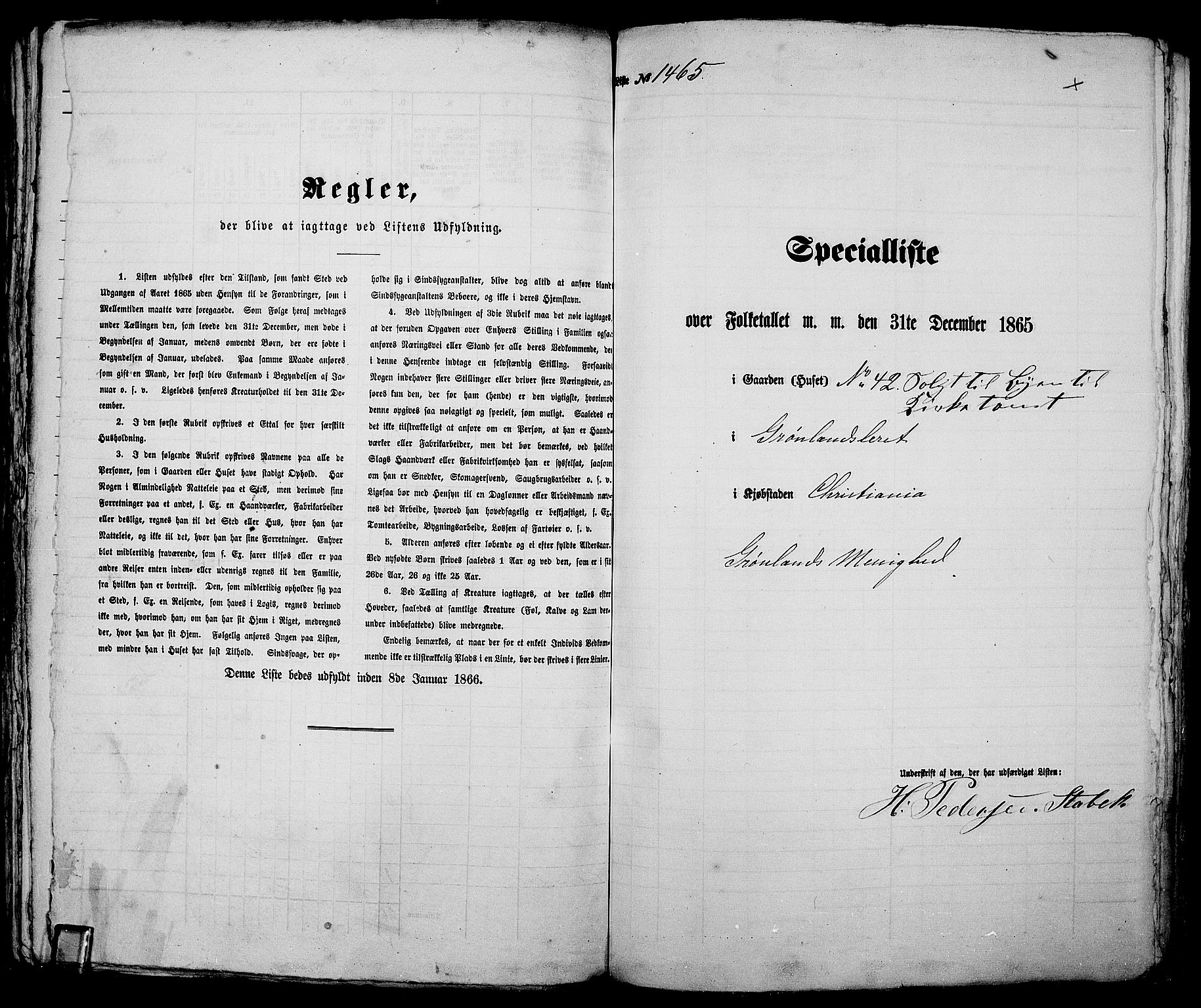 RA, Folketelling 1865 for 0301 Kristiania kjøpstad, 1865, s. 3323