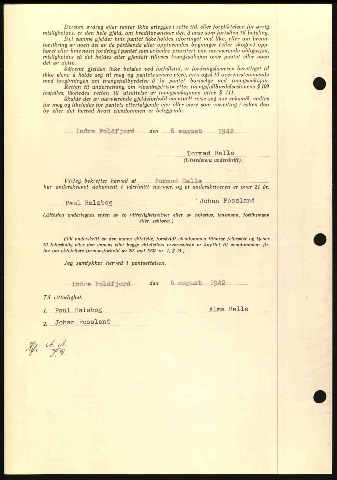 Nordmøre sorenskriveri, AV/SAT-A-4132/1/2/2Ca: Pantebok nr. B90, 1942-1943, Dagboknr: 3236/1942