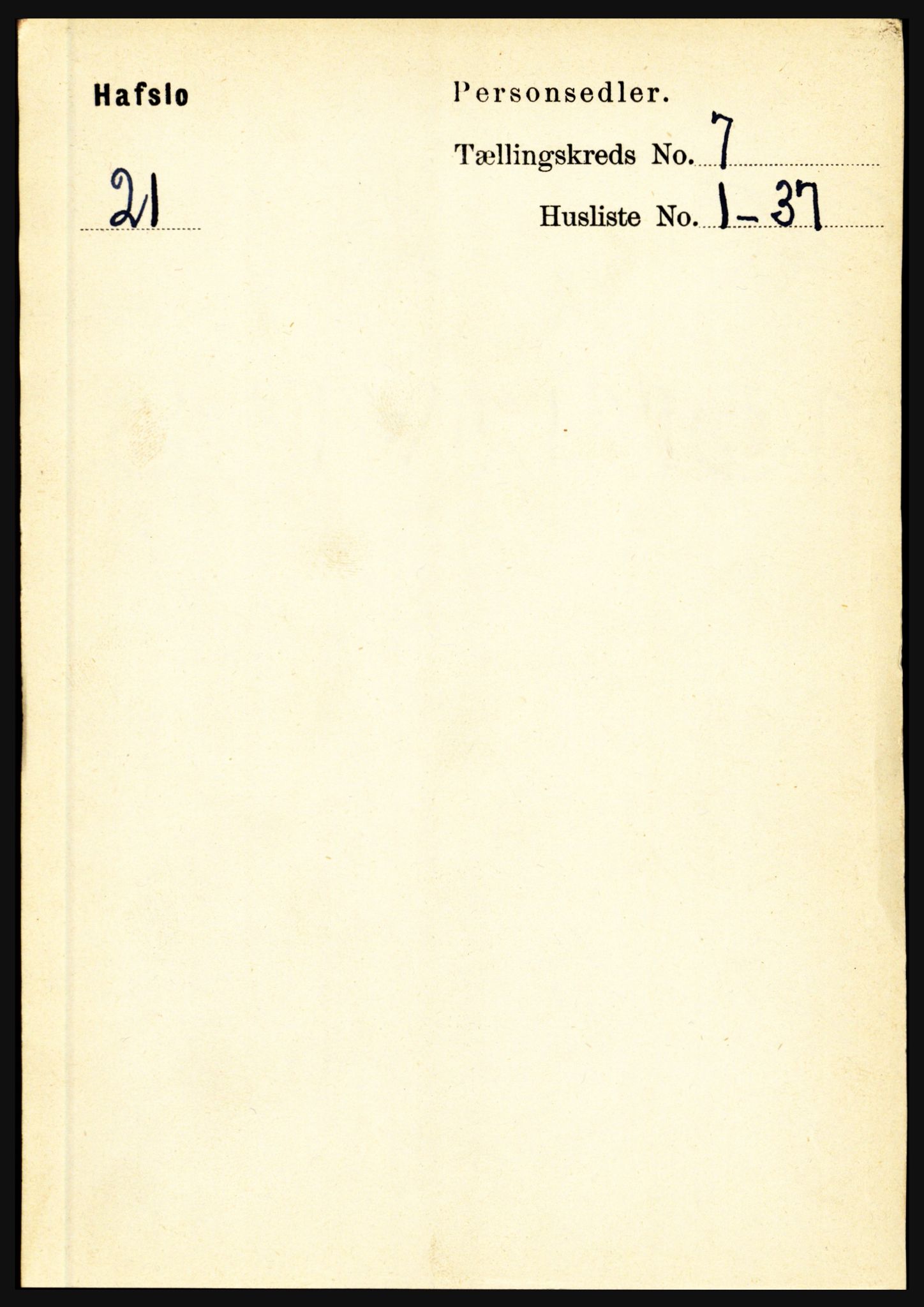 RA, Folketelling 1891 for 1425 Hafslo herred, 1891, s. 2744