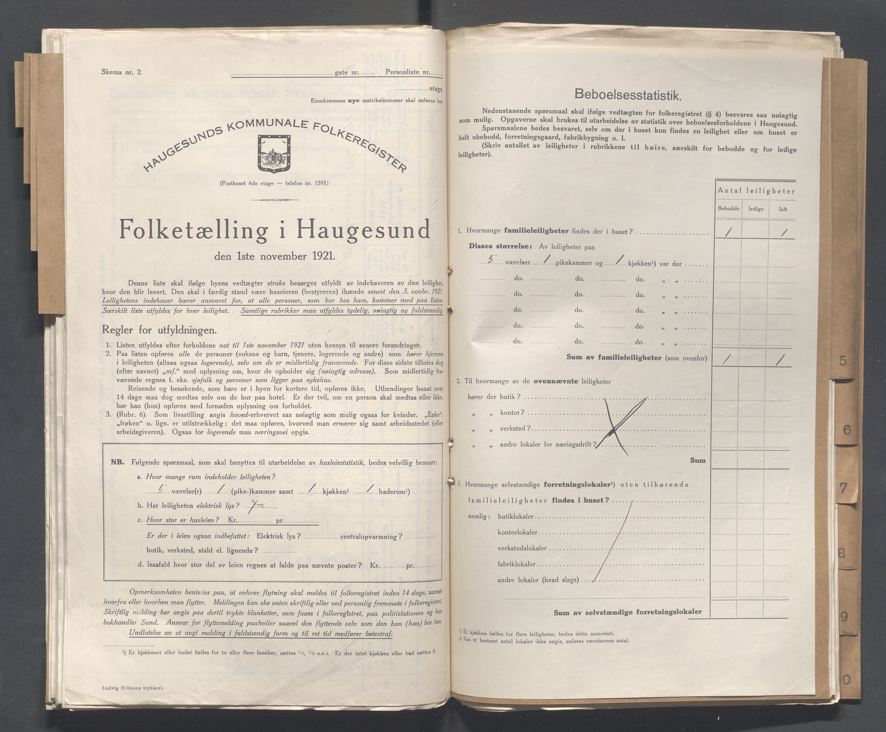 IKAR, Kommunal folketelling 1.11.1921 for Haugesund, 1921, s. 5474