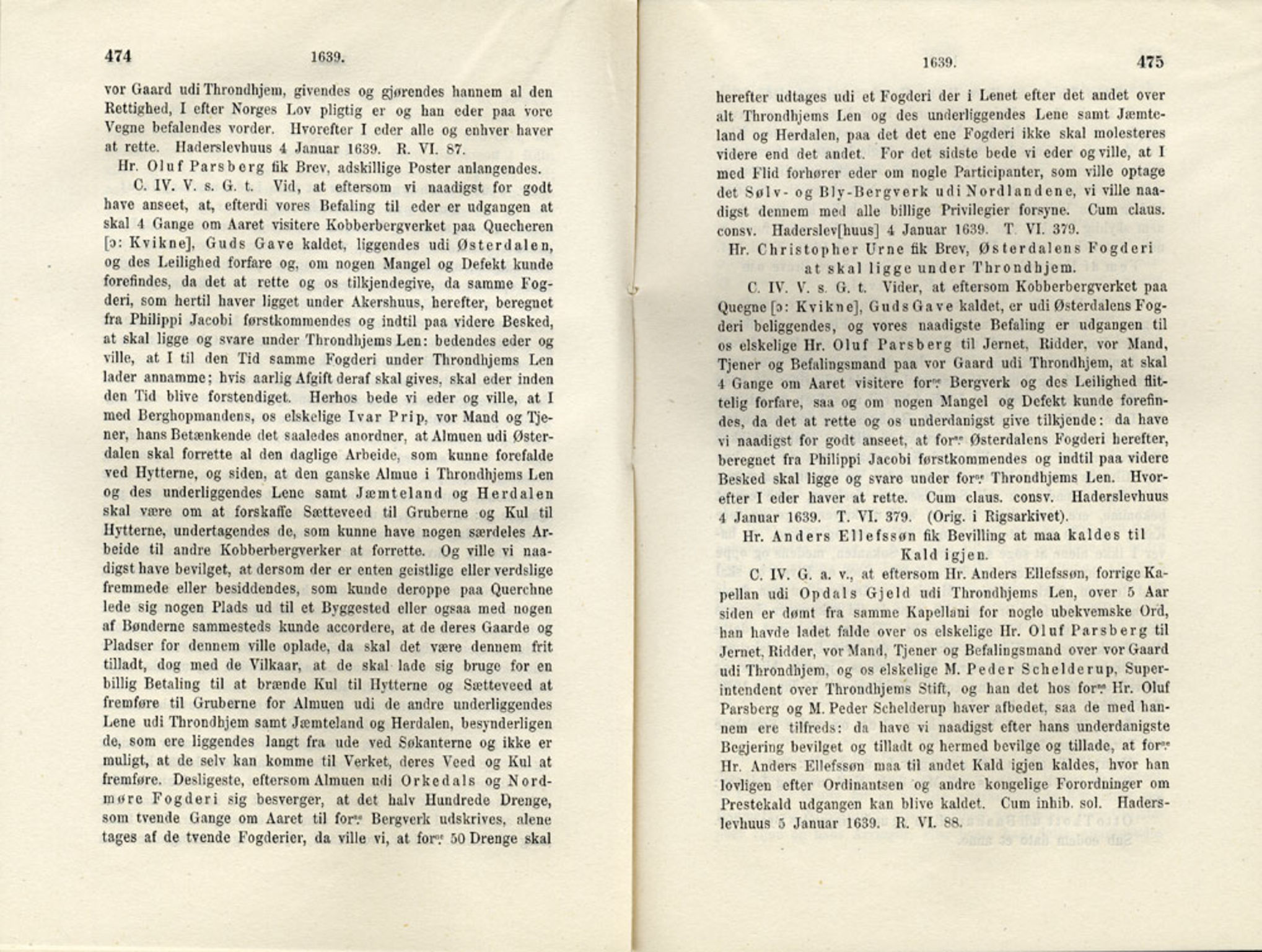 Publikasjoner utgitt av Det Norske Historiske Kildeskriftfond, PUBL/-/-/-: Norske Rigs-Registranter, bind 7, 1635-1640, s. 474-475