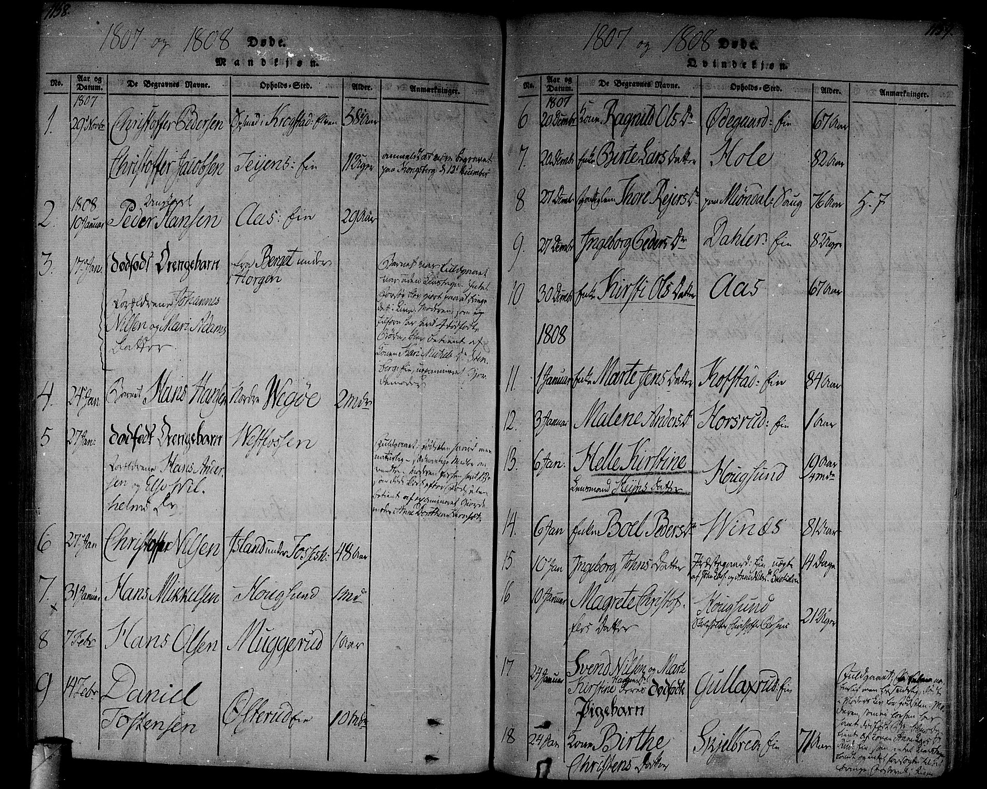 Eiker kirkebøker, AV/SAKO-A-4/F/Fa/L0010: Ministerialbok nr. I 10, 1806-1815, s. 1158-1159