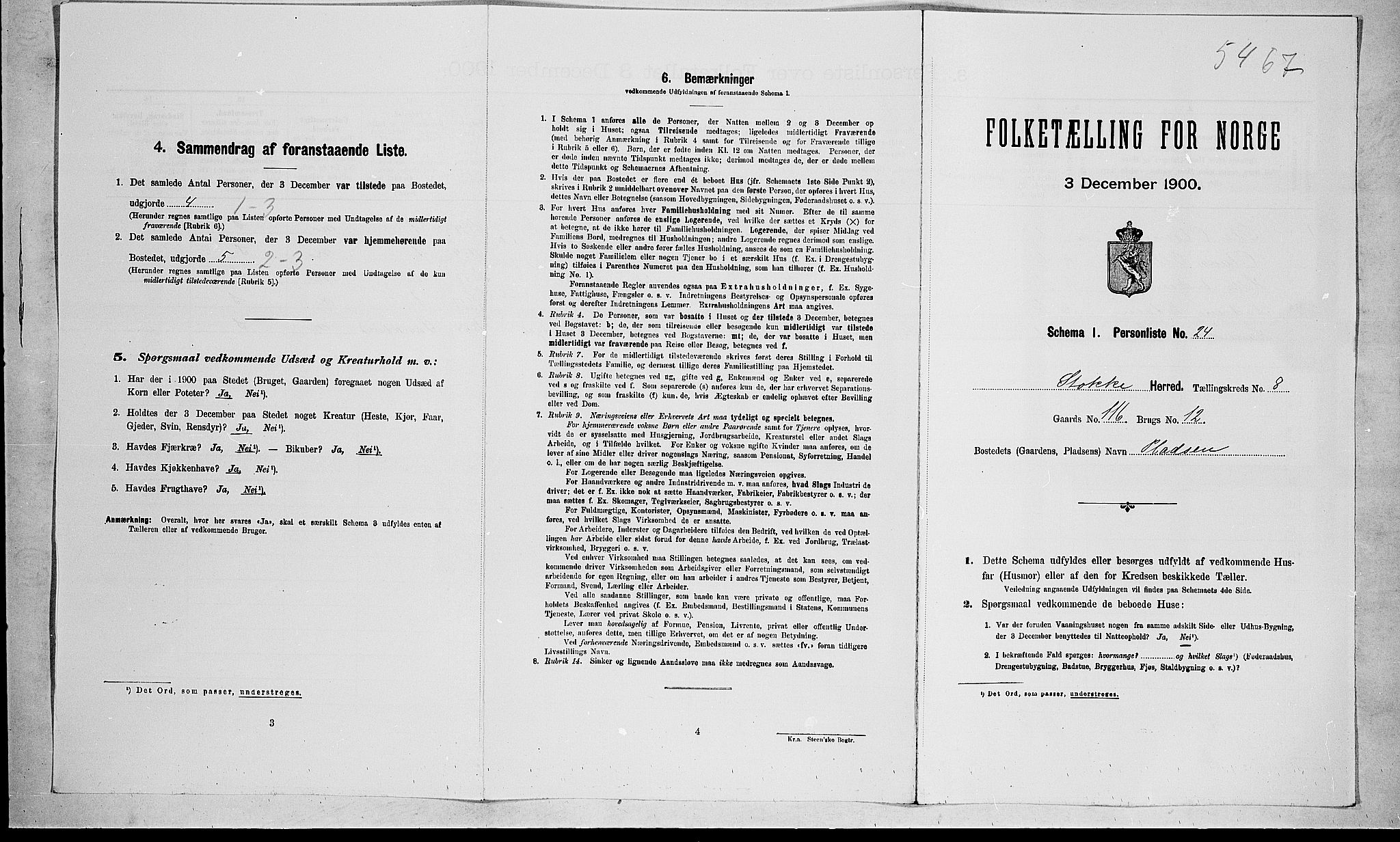 RA, Folketelling 1900 for 0720 Stokke herred, 1900, s. 1446
