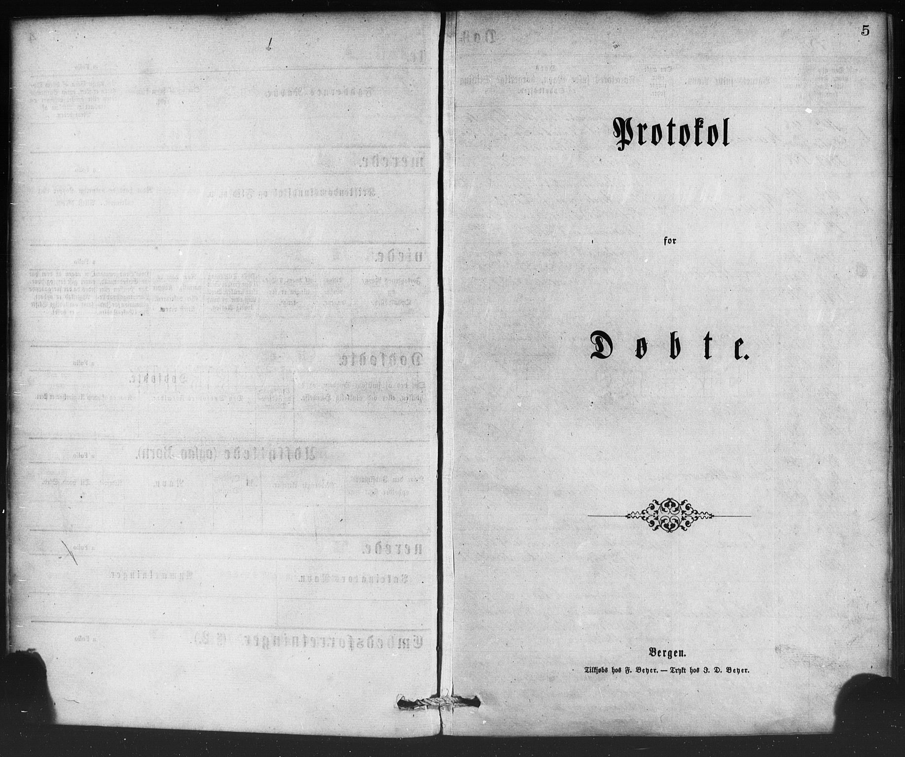 Nykirken Sokneprestembete, SAB/A-77101/H/Haa/L0016: Ministerialbok nr. B 3, 1870-1884, s. 5