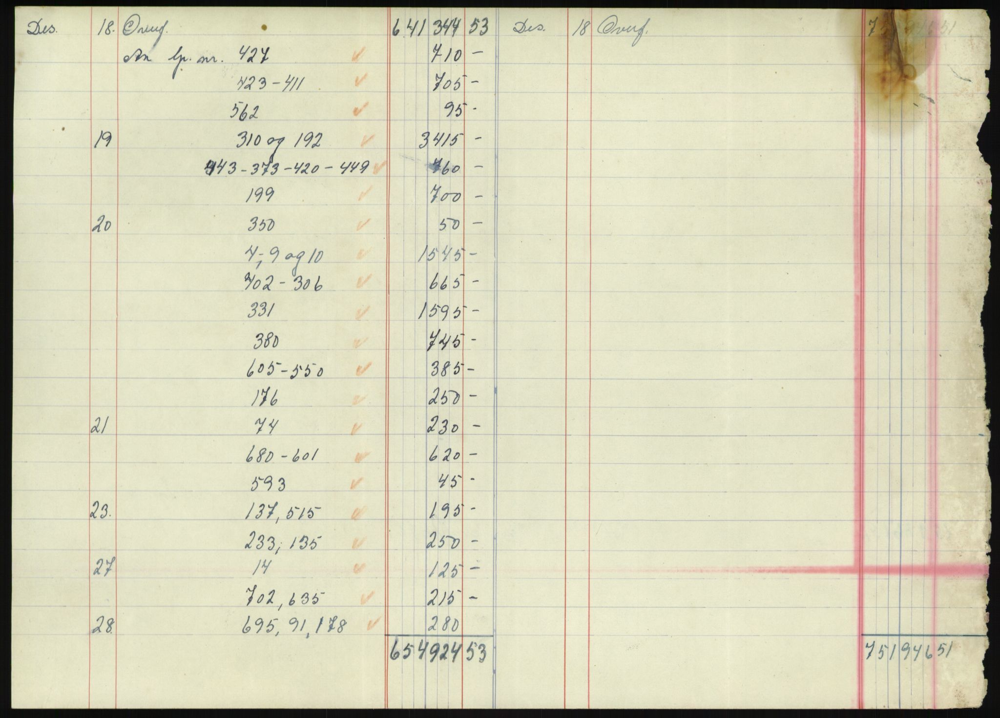 Forsvarsdepartementet, 10. kontor / Oppgjørskontoret, AV/RA-RAFA-1225/D/Db/L0180: Lista oppgjørskontor, 1942-1952, s. 2120