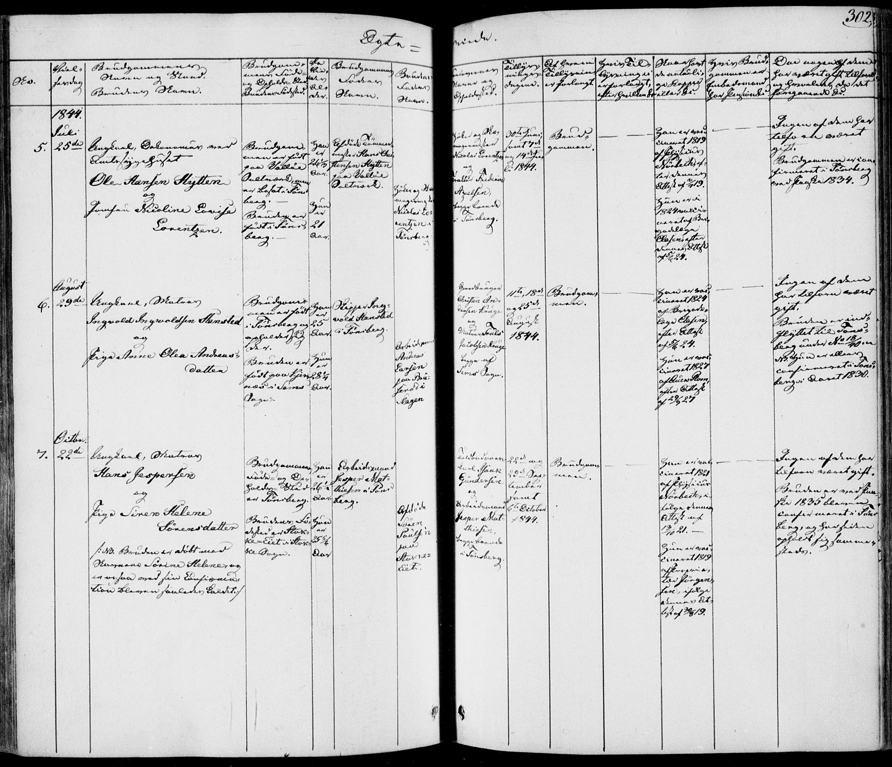 Tønsberg kirkebøker, AV/SAKO-A-330/F/Fa/L0006: Ministerialbok nr. I 6, 1836-1844, s. 302