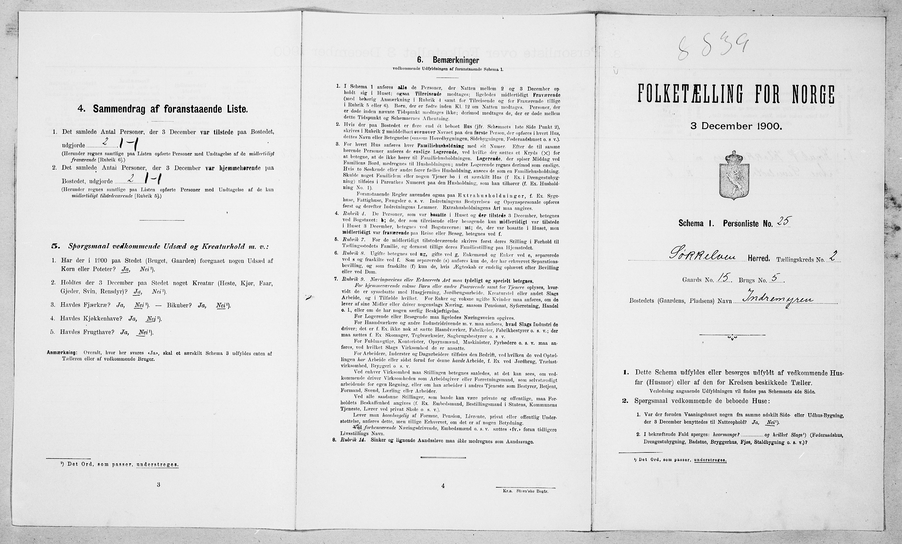 SAT, Folketelling 1900 for 1528 Sykkylven herred, 1900, s. 311