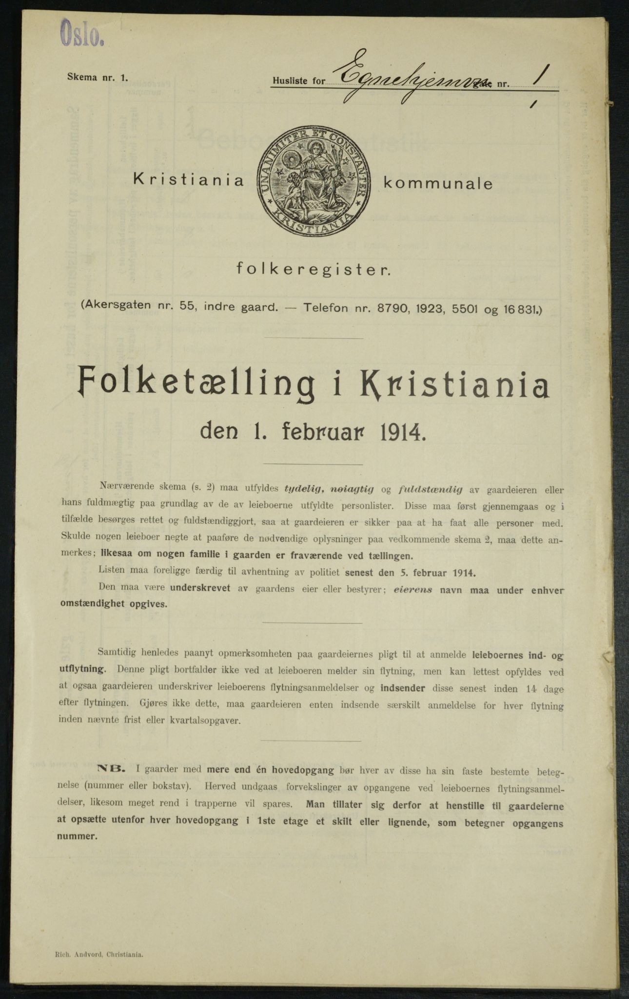 OBA, Kommunal folketelling 1.2.1914 for Kristiania, 1914, s. 18929