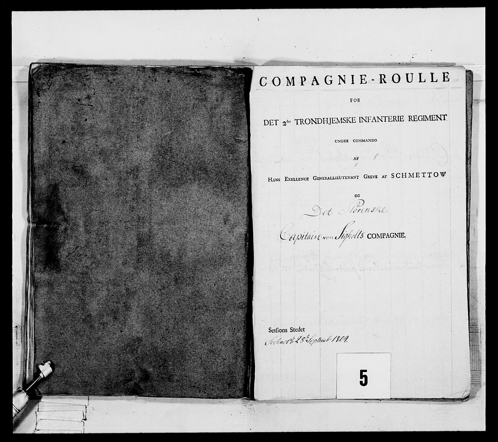 Generalitets- og kommissariatskollegiet, Det kongelige norske kommissariatskollegium, AV/RA-EA-5420/E/Eh/L0082: 2. Trondheimske nasjonale infanteriregiment, 1804, s. 188